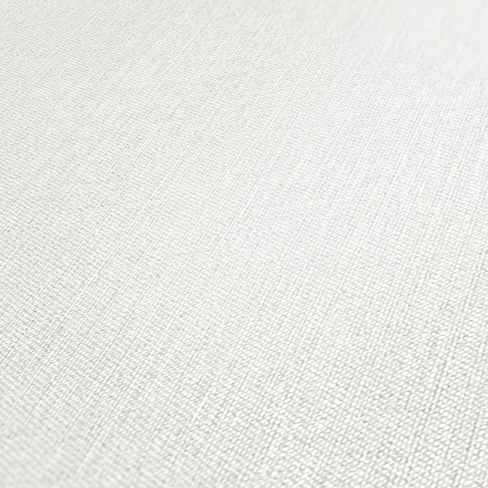             Plain non-woven wallpaper with fine textile texture - grey
        