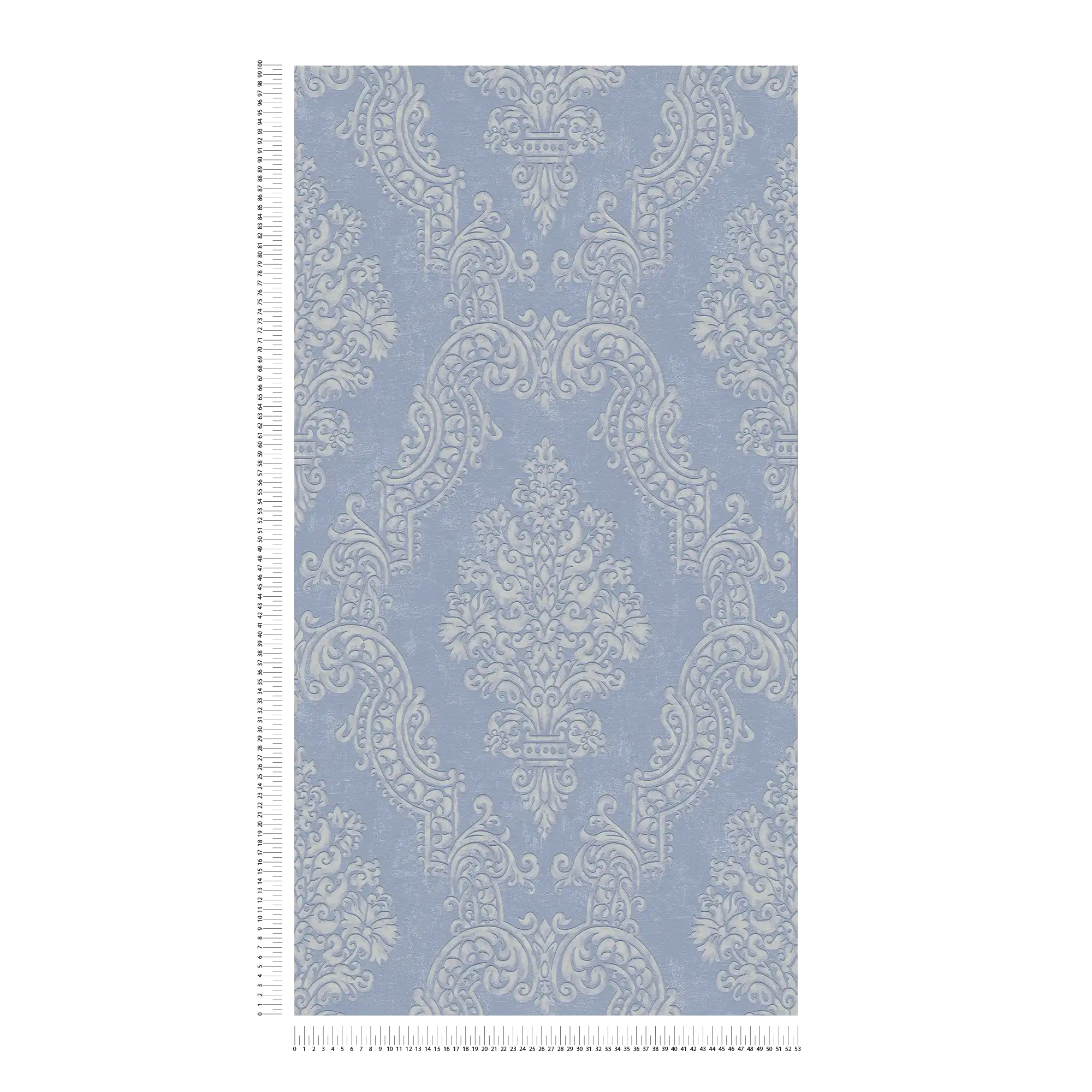             Vintage non-woven wallpaper in baroque style with ornaments - violet
        