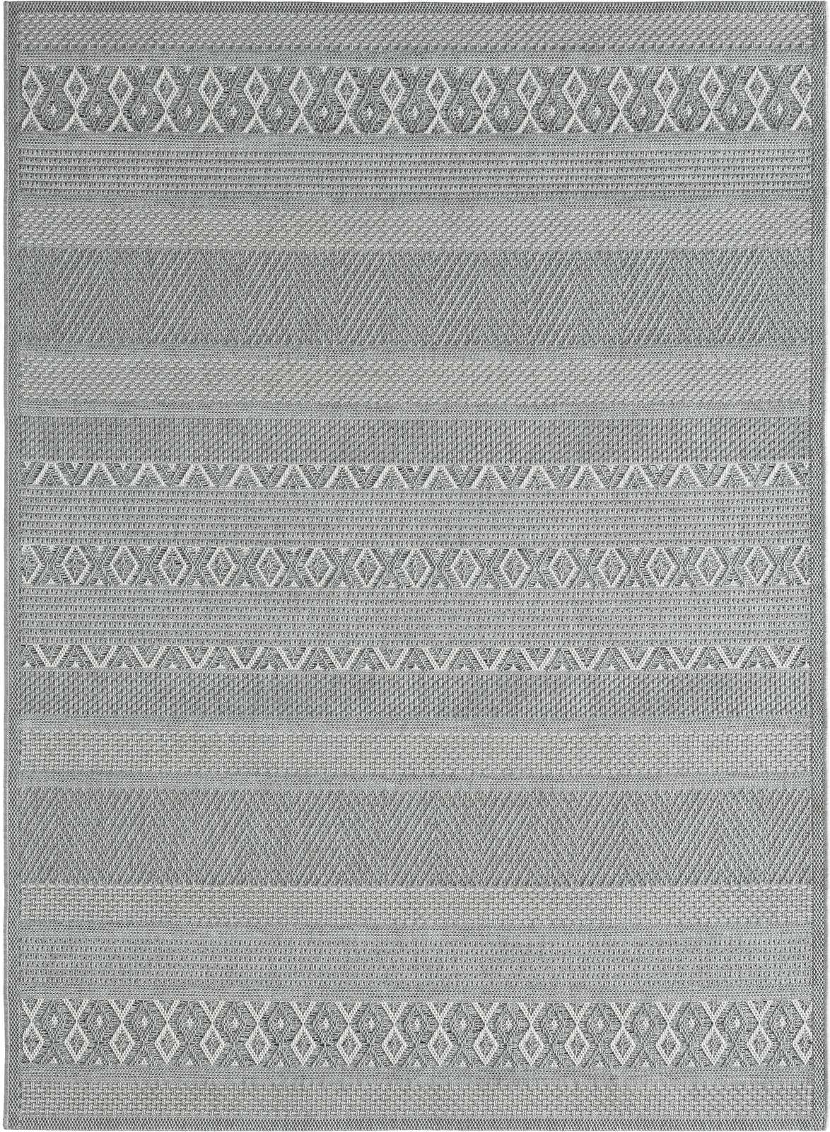             Simple Patterned Outdoor Rug in Grey - 200 x 140 cm
        