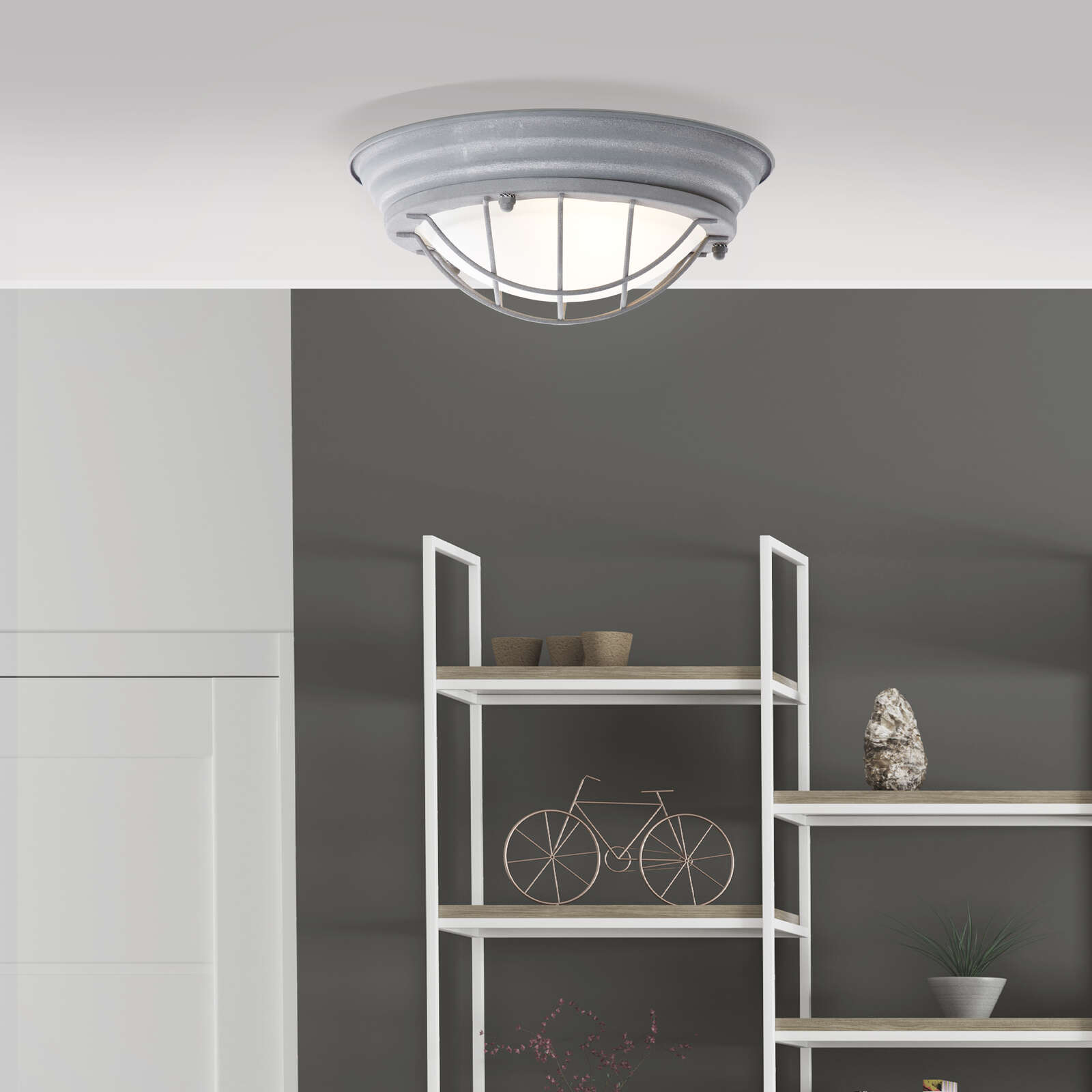             Metal wall and ceiling light - Sina 6 - Grey
        