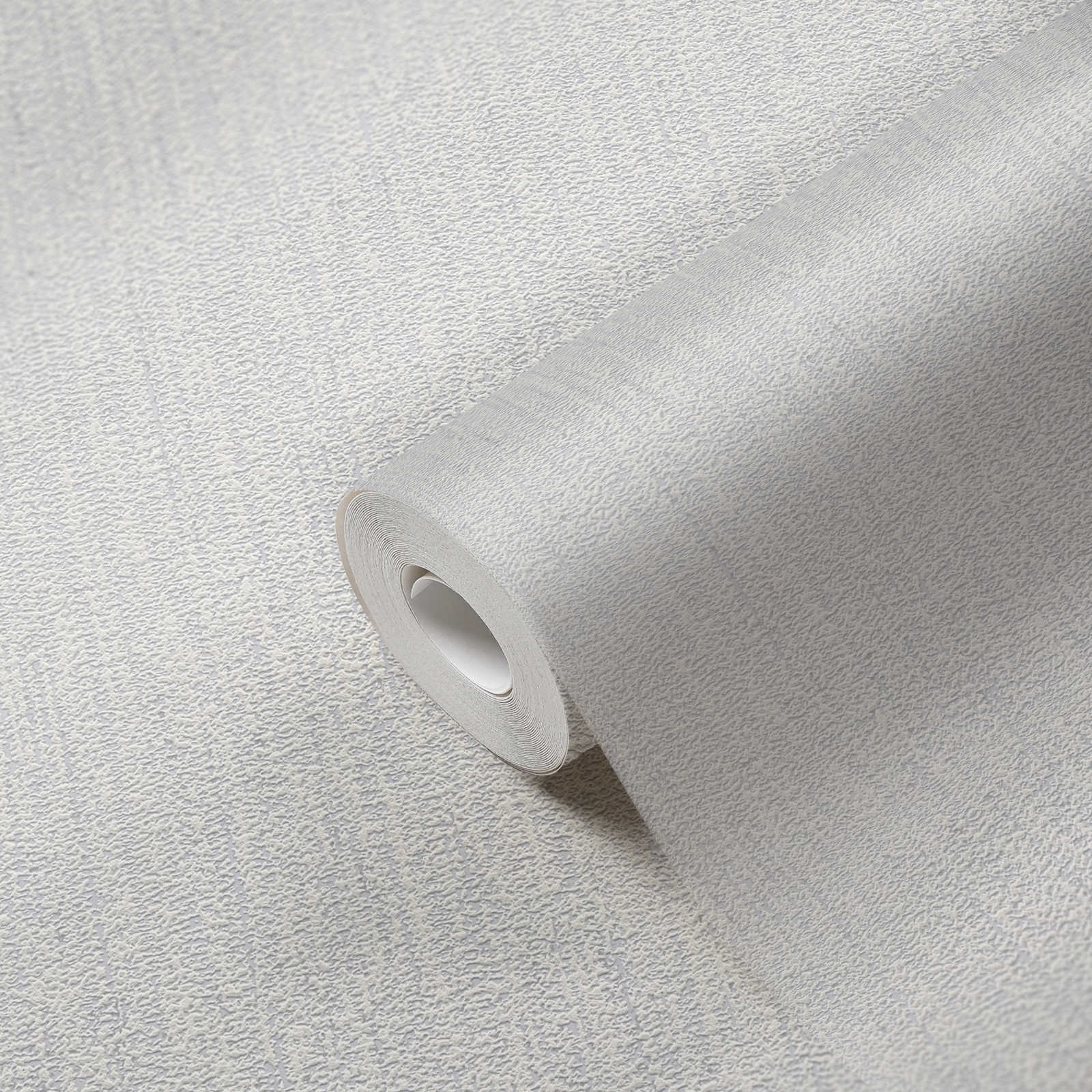             Papier peint uni avec texture tissée - blanc, gris clair
        