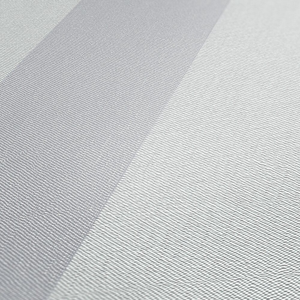             Papel pintado de tejido-no tejido con motivo de rayas en bloque texturadas - gris, blanco
        