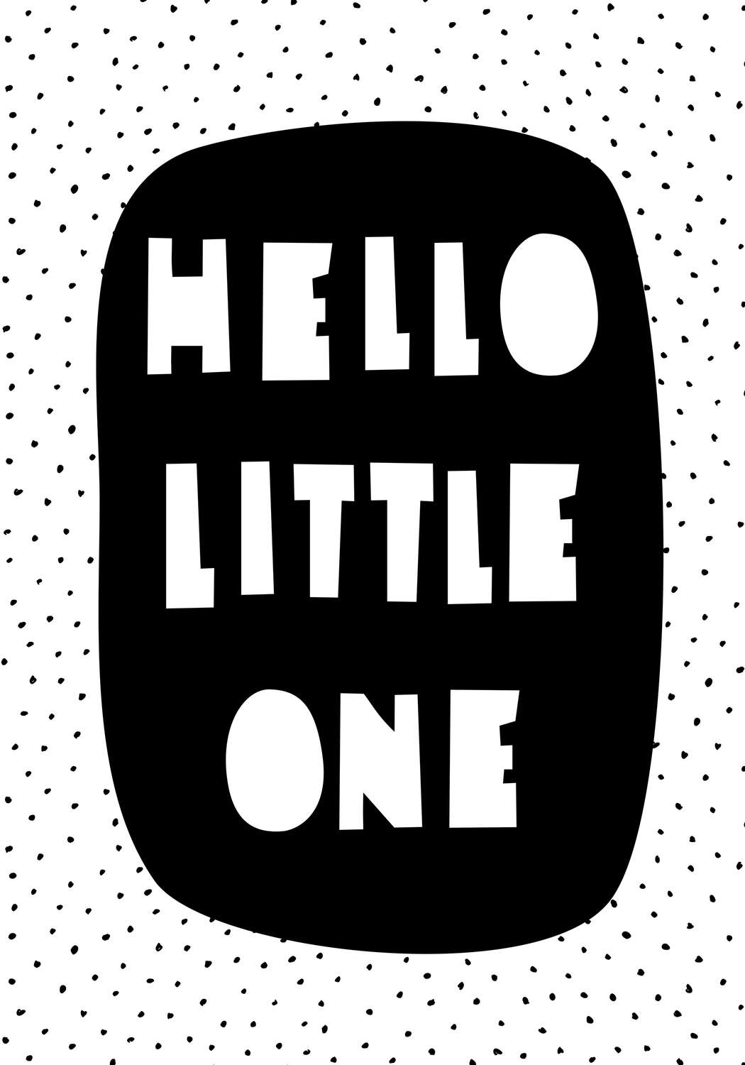             Fotomural para la habitación de los niños con letras "Hello Little One" - Felpa lisa y nacarada
        