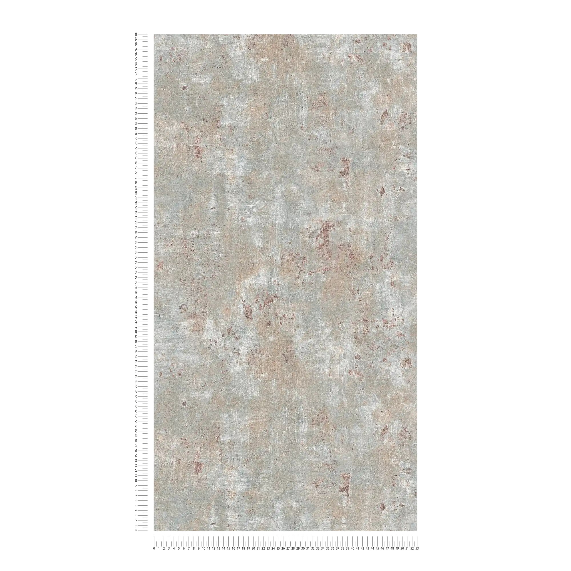             Non-woven wallpaper in used look with metallic accents - grey, blue, bronze
        