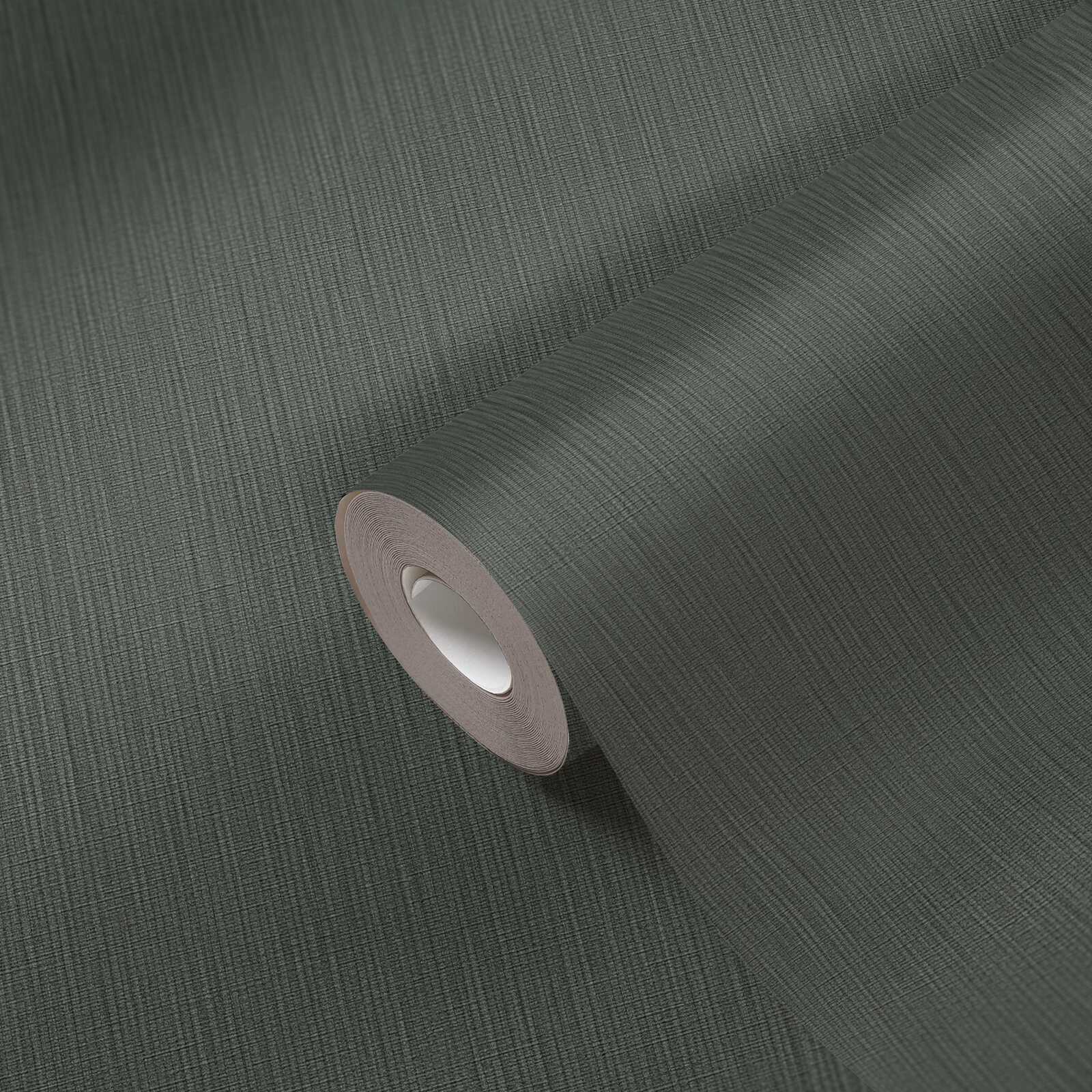             Dark plain non-woven wallpaper with a textured look - grey, anthracite
        