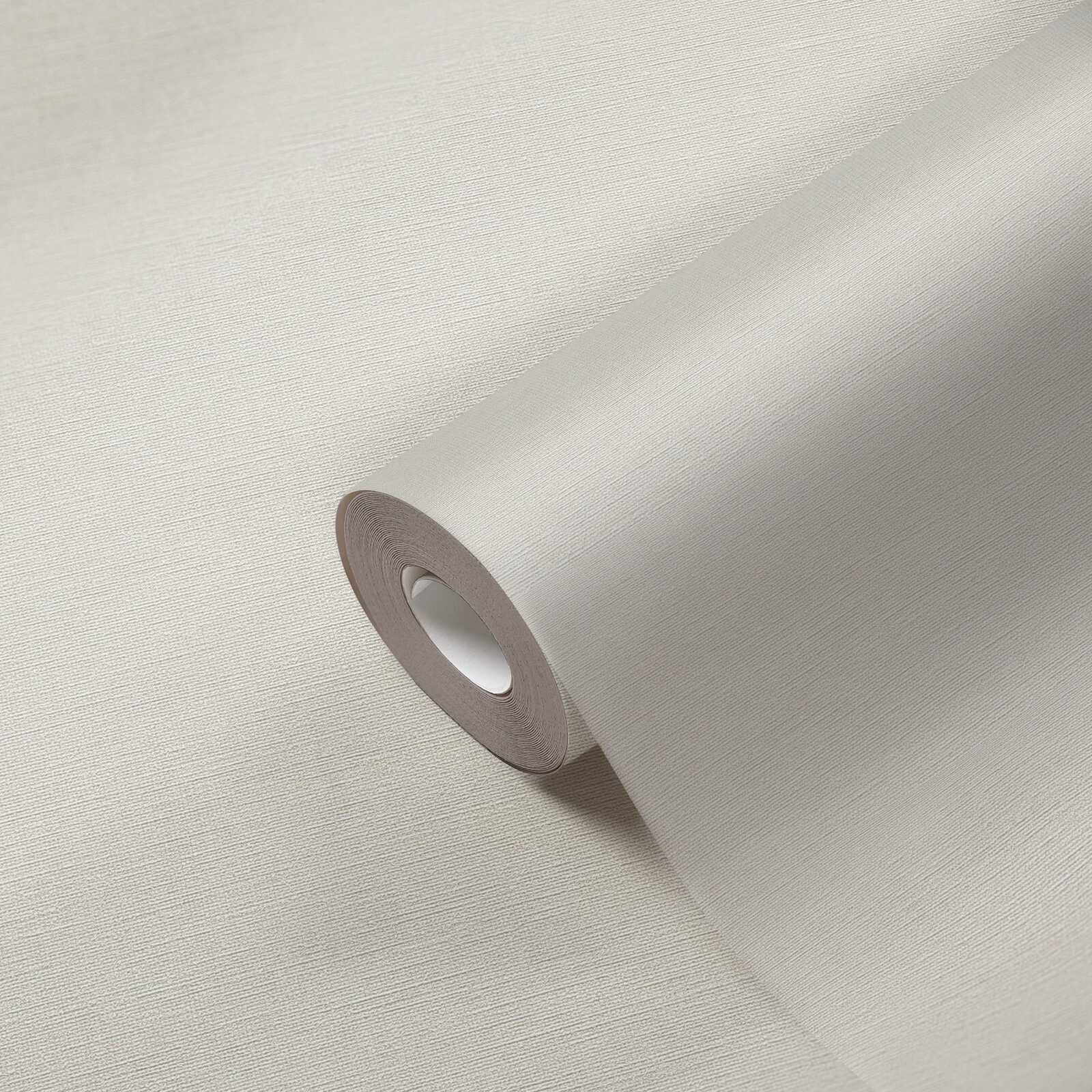             papier peint en papier intissé à motif de tissu uni - crème, blanc
        