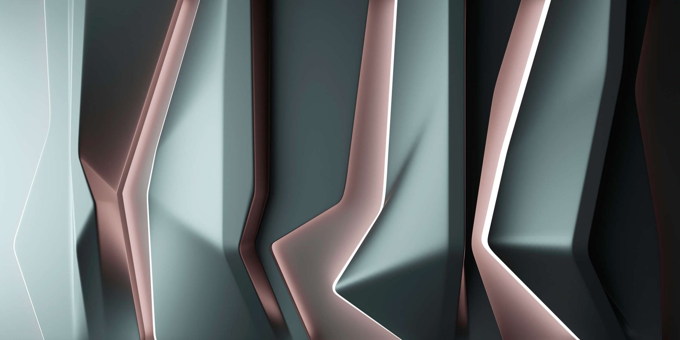             platinum 1 - Digital behang »in futuristisch lijnenspel - Licht structuurvlies
        