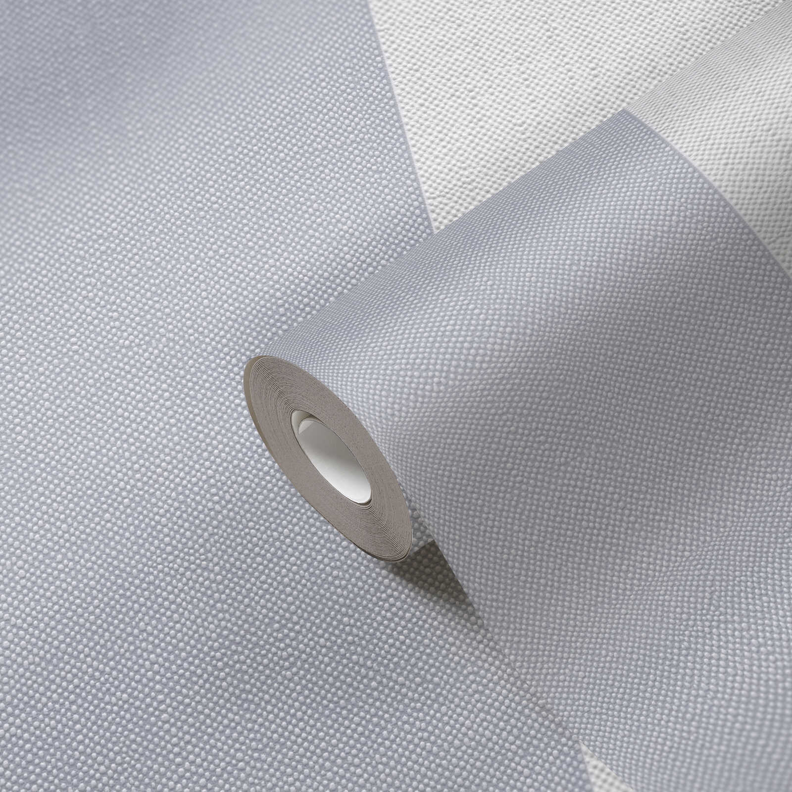             Papel pintado no tejido de aspecto textil con rayas en bloques - gris, gris claro
        