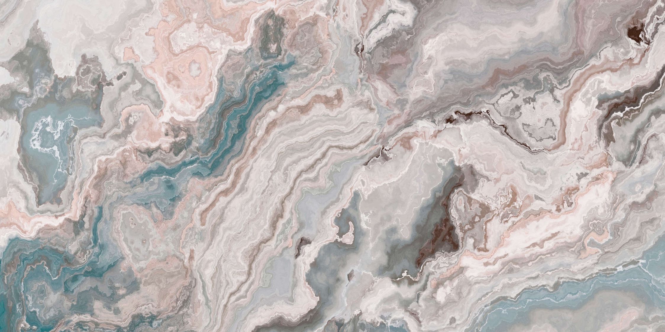             papier peint en papier panoramique »blue marble« - marbre clair - intissé mat et lisse
        