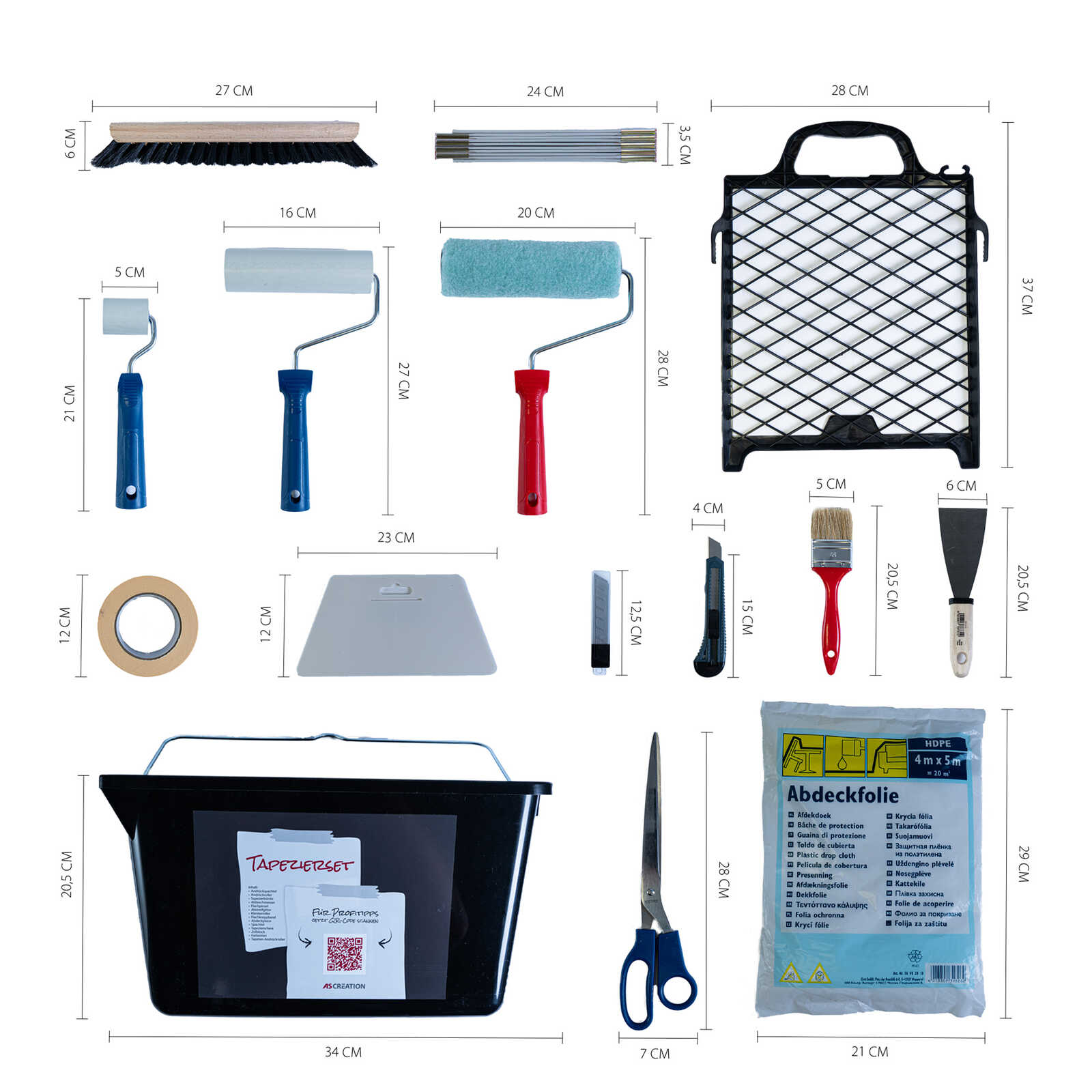             Wallpapering set with extensive accessories
        