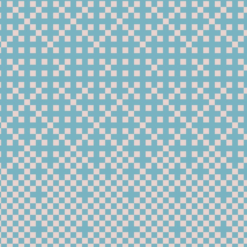             Digital behang »pixi blauw« - Kruissteekpatroon met pixelstijl - Blauw | Licht structuurvlies
        