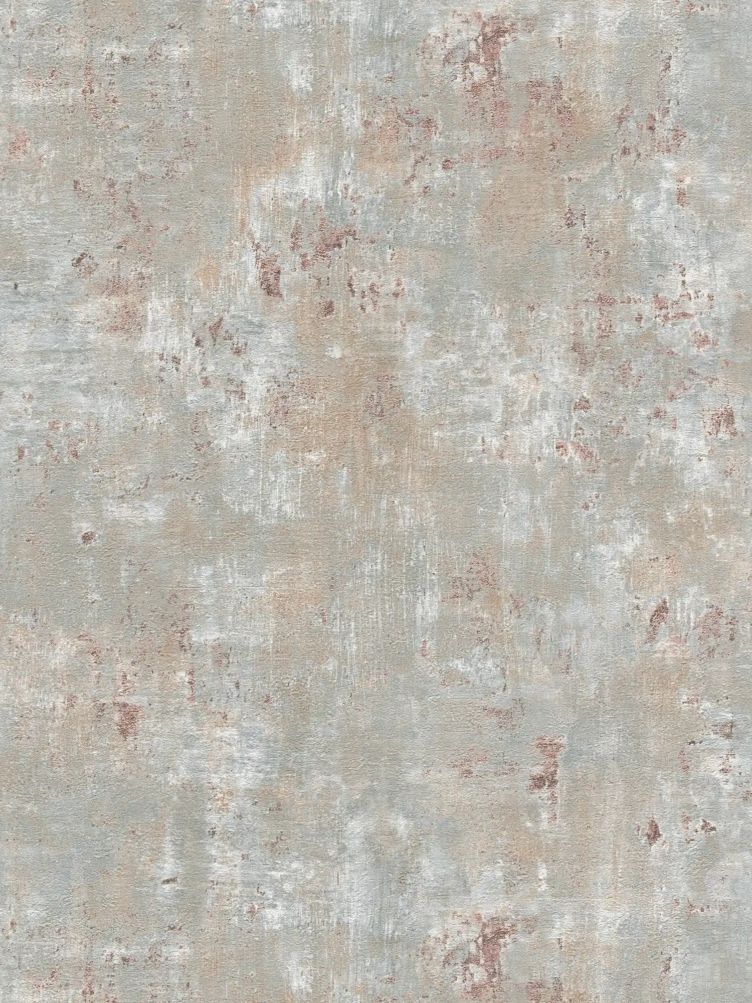         Non-woven wallpaper in used look with metallic accents - grey, blue, bronze
    