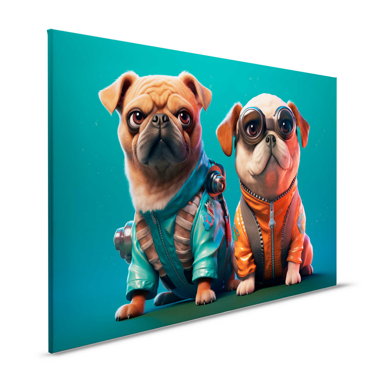             KI Canvas schilderij »Cute Dogs« - 120 cm x 80 cm
        