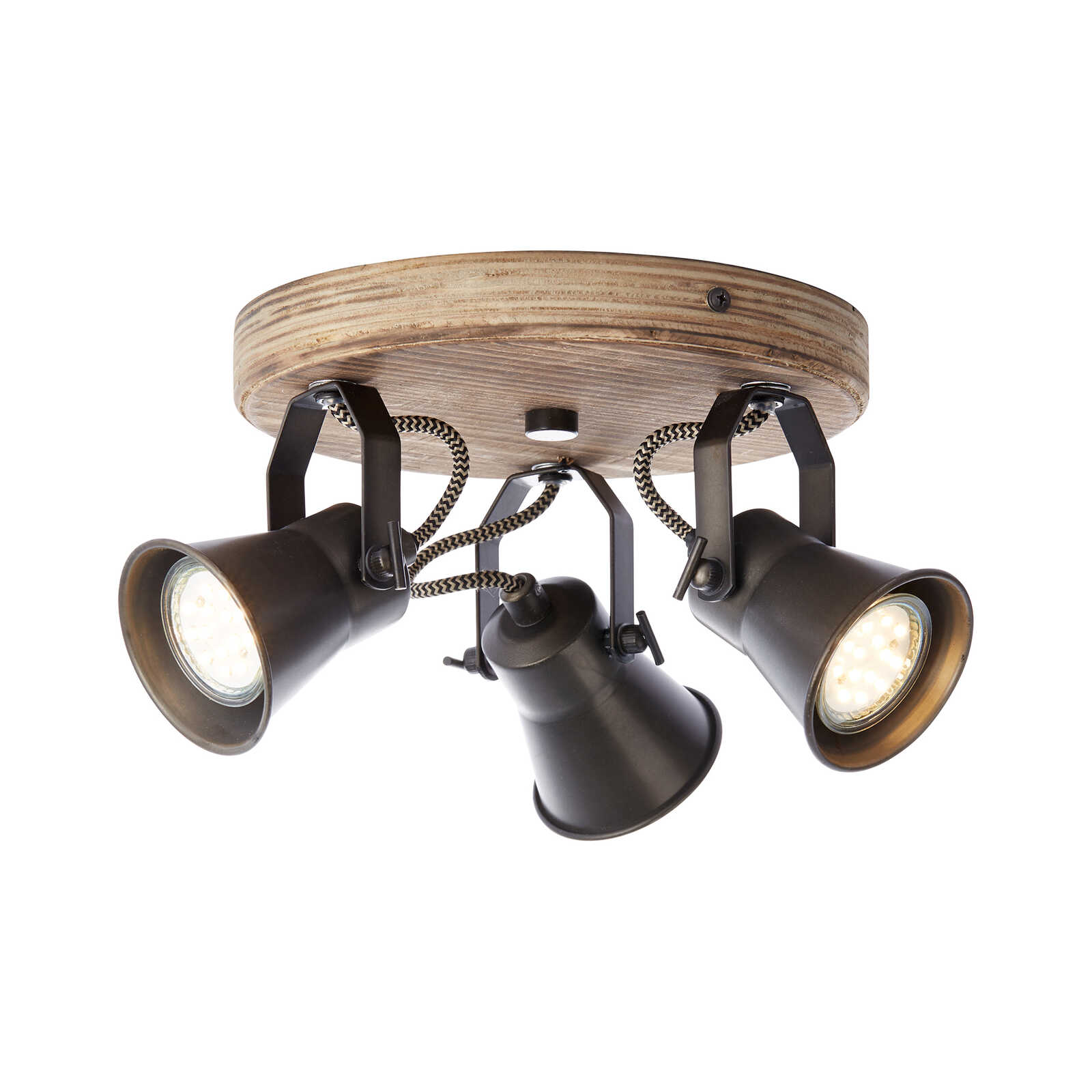Wooden spotlight shelf - Naomi 4 - Brown
