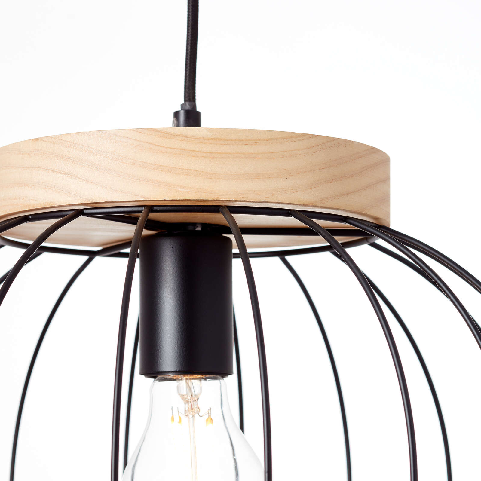            Lámpara colgante de madera - Oliver 2 - Marrón
        