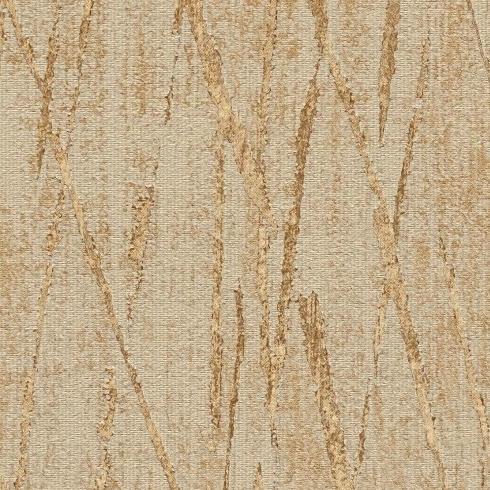             Non-woven wallpaper with nature design unt metallic effect - brown
        