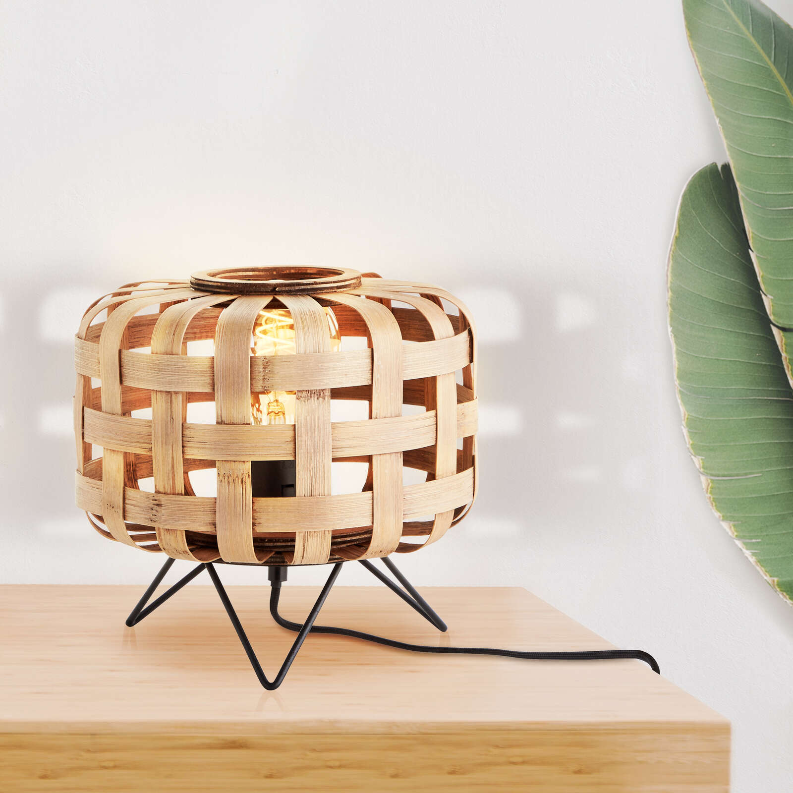             Bamboe tafellamp - Wilhelm 1 - Bruin
        
