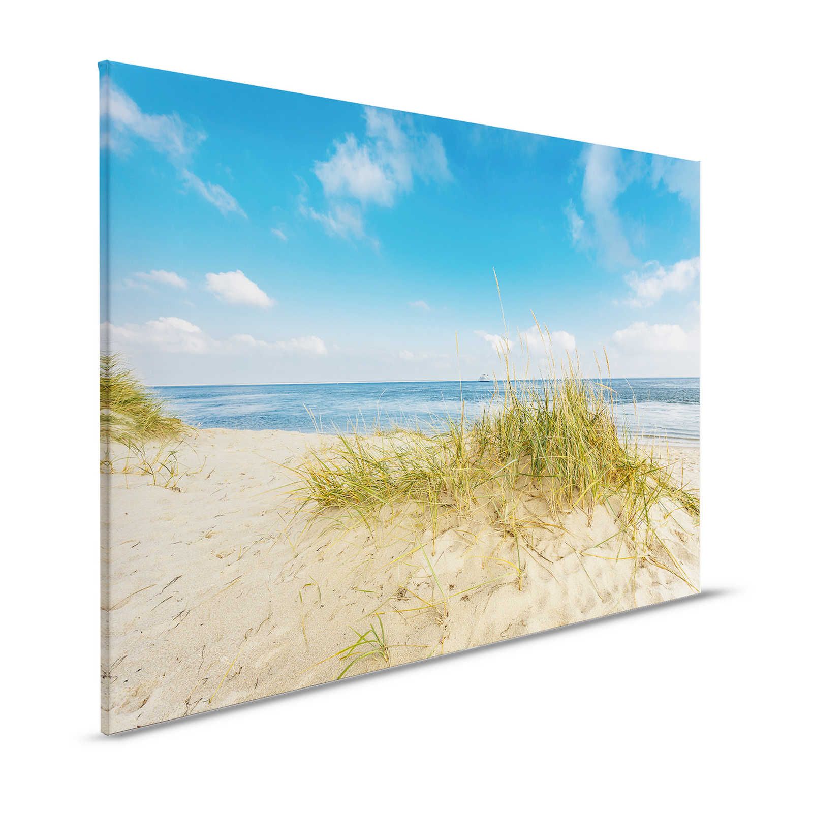 Canvas schilderij Kustlandschap met duinstrand - 1.20 m x 0.80 m
