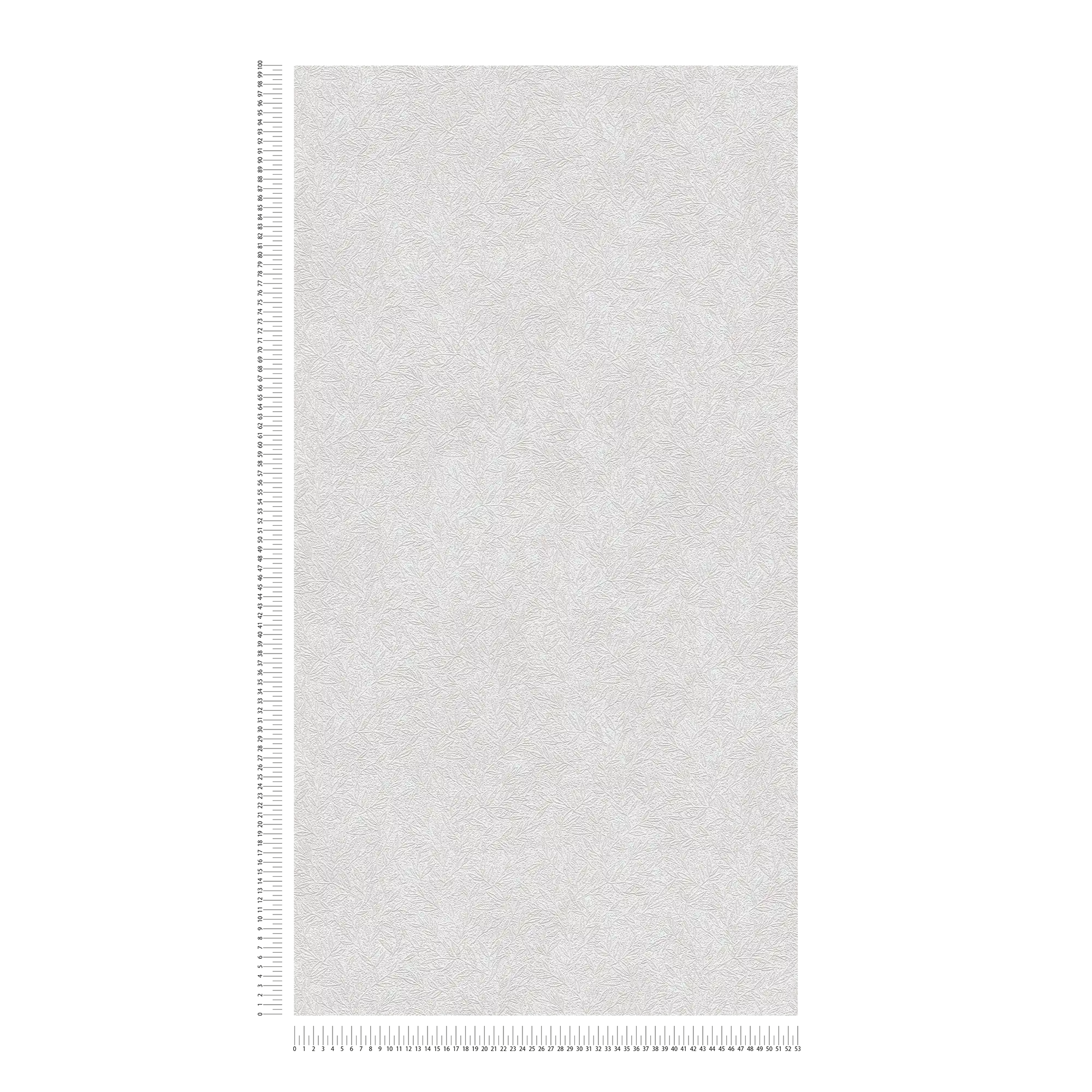             Papier peint intissé uni avec motif de feuilles - beige, marron
        