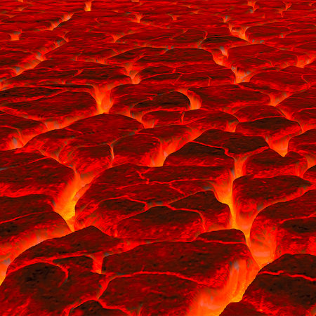 Fotomural Lava con campo brillante y flujo de magma
