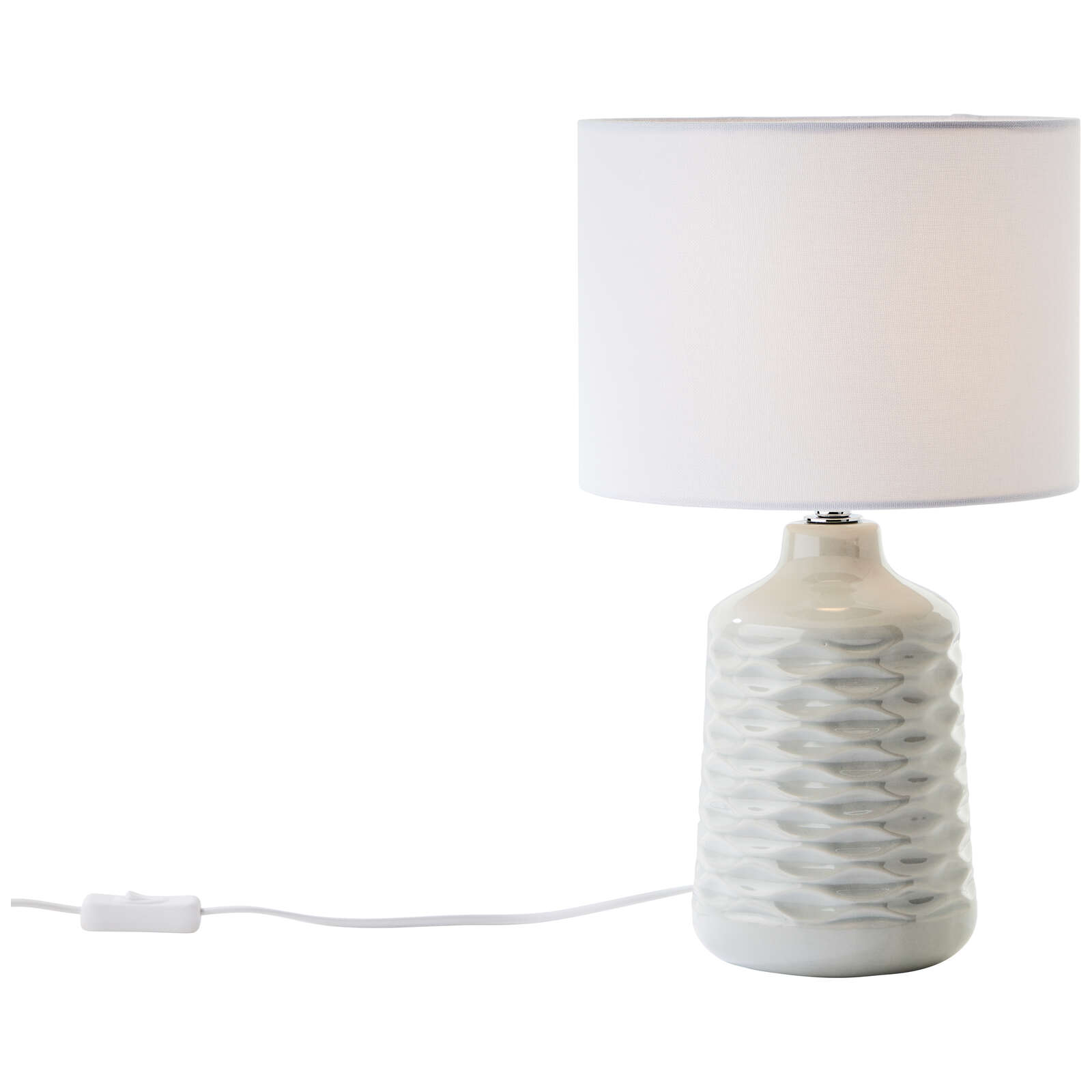             Lámpara de mesa textil - Jasper 3 - Gris
        