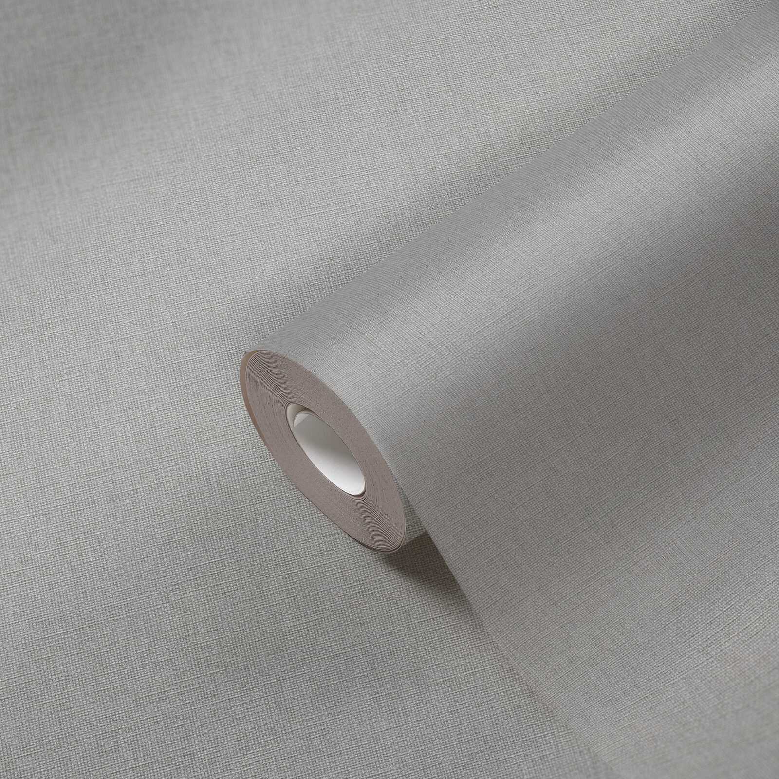             Papel pintado liso no tejido de aspecto textil - gris
        