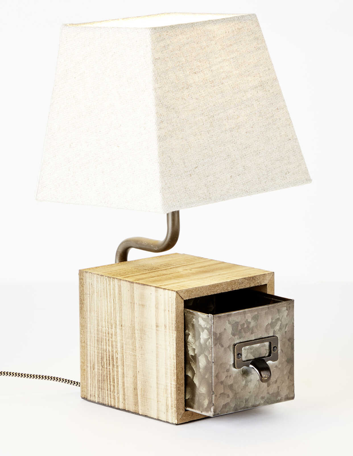             Lampada da tavolo in legno - Dominic - Marrone
        