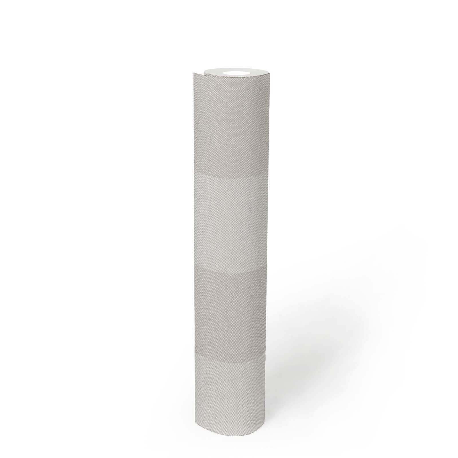             papier peint en papier intissé structuré à larges rayures - crème, beige
        