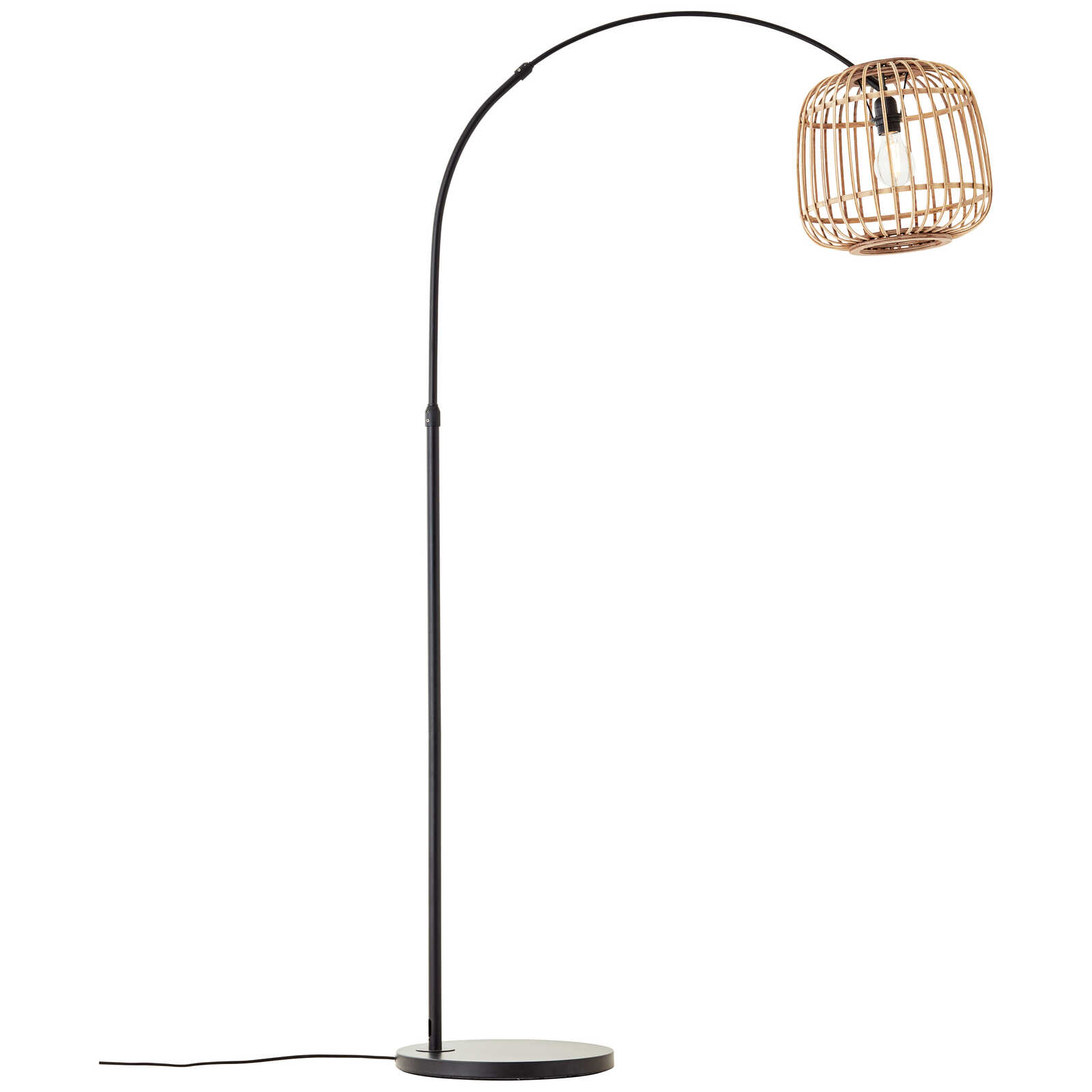             Arched rattan floor lamp - Lucas 4 - Brown
        
