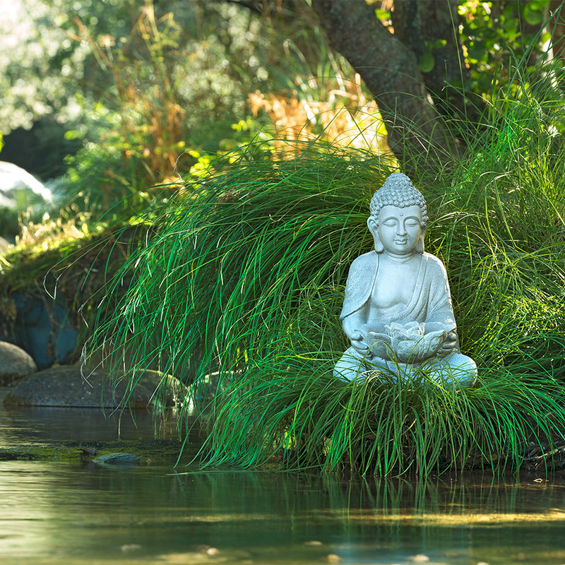 Fotomurali Statua di Buddha sulla riva del fiume - Premium Smooth Fleece
