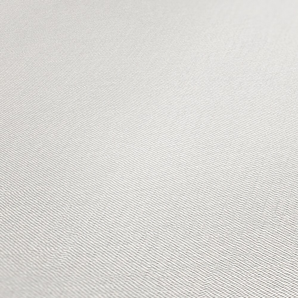             Single-coloured non-woven wallpaper with a textile look - cream
        