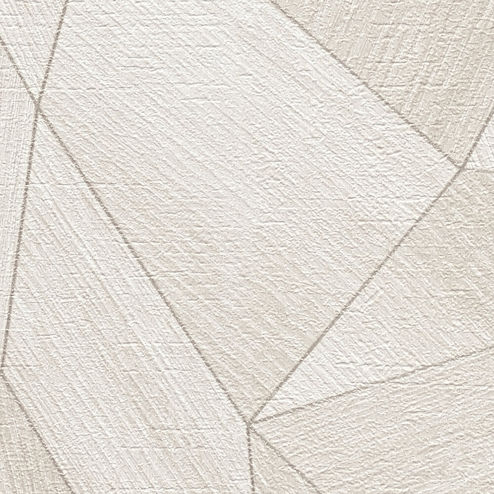             Daniel Hechter Carta da parati moderna in tessuto non tessuto con motivi geometrici e accenti d'argento - beige, crema, grigio
        