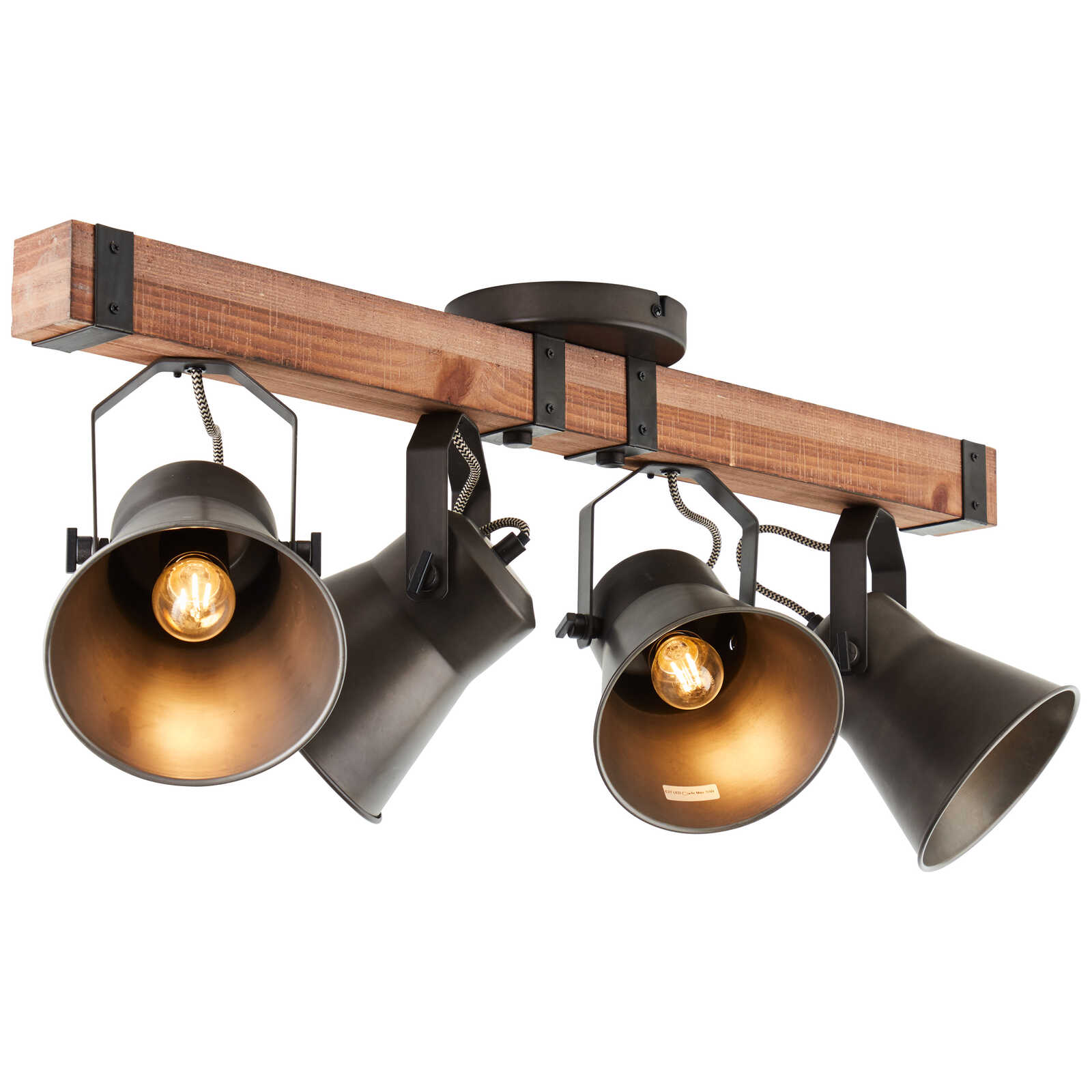             Wooden spotlight bar - Eva 3 - Metallic
        