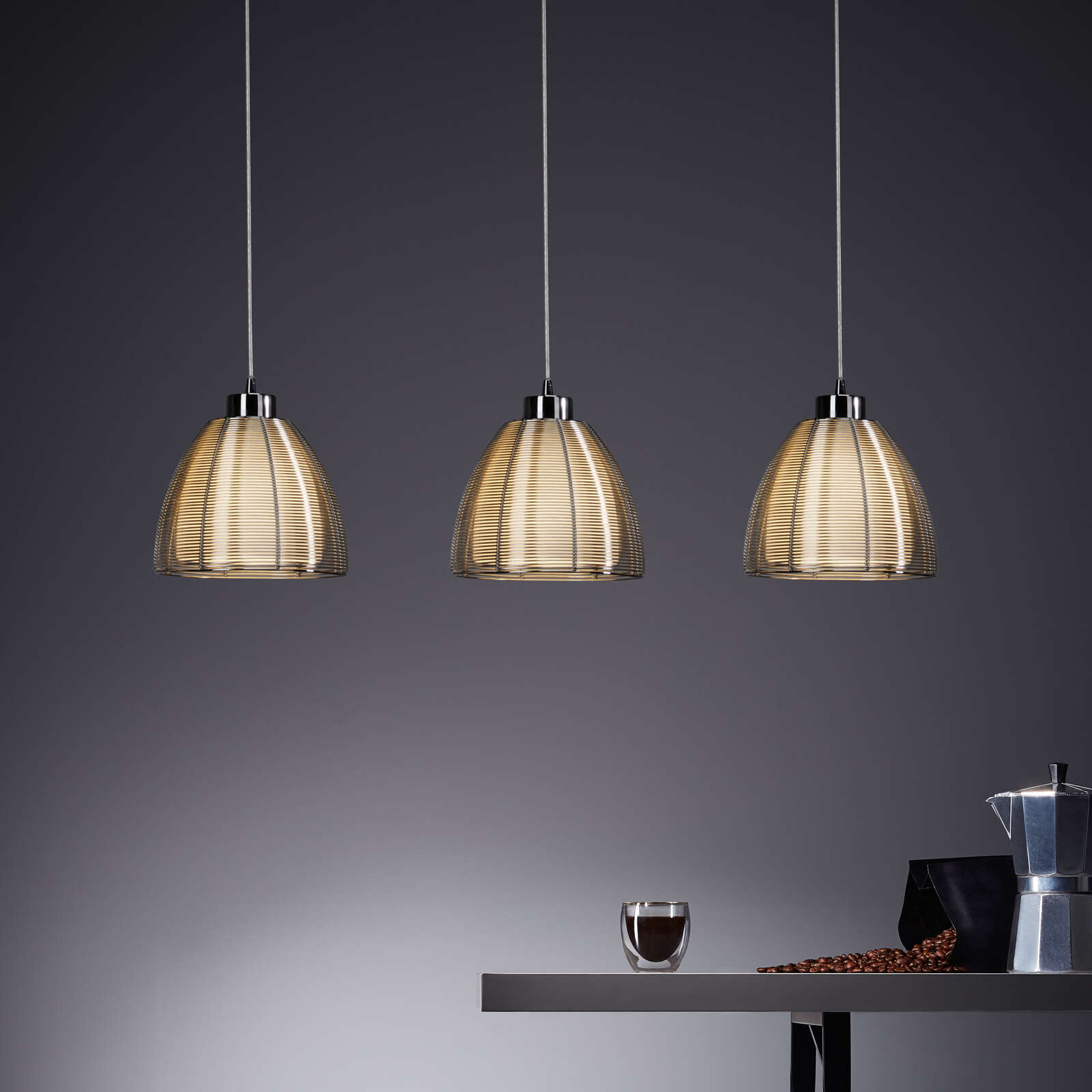             Glazen hanglamp - Maxime 7 - Metallic
        