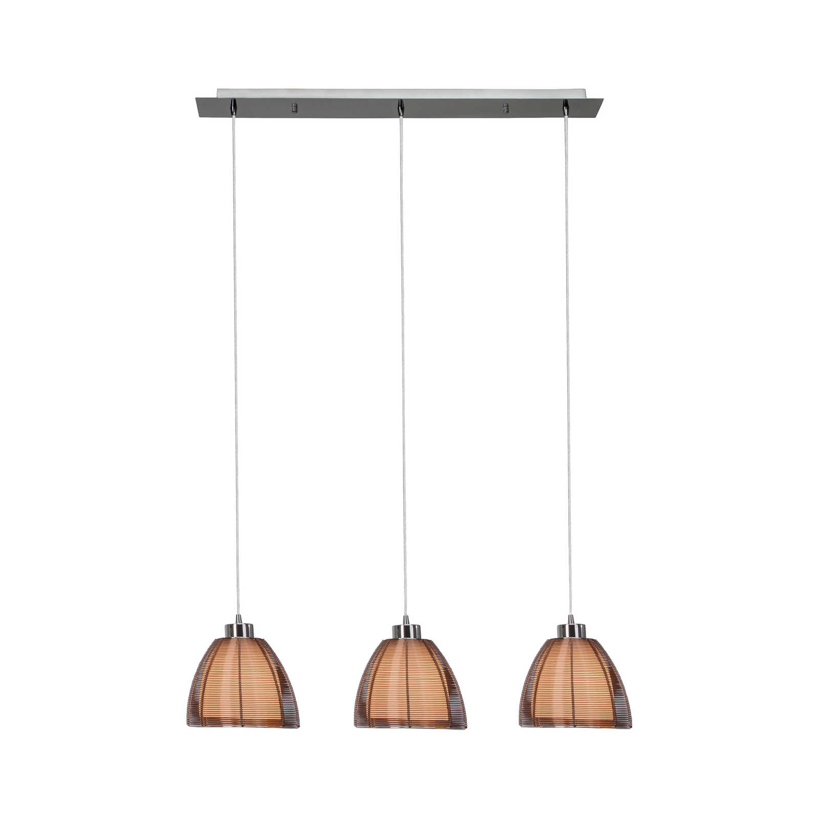Glazen hanglamp - Maxime 8 - Bruin
