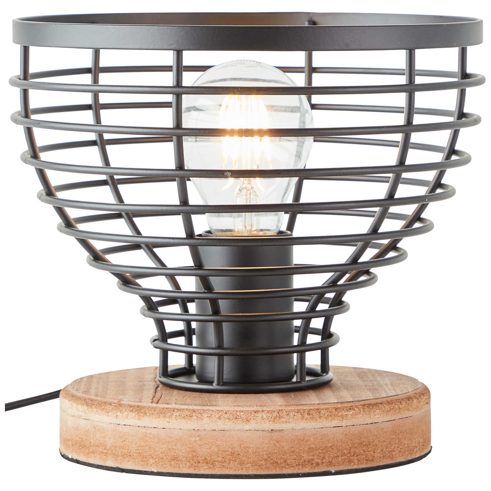             Lampe de table en bois - Annelie 10 - Marron
        