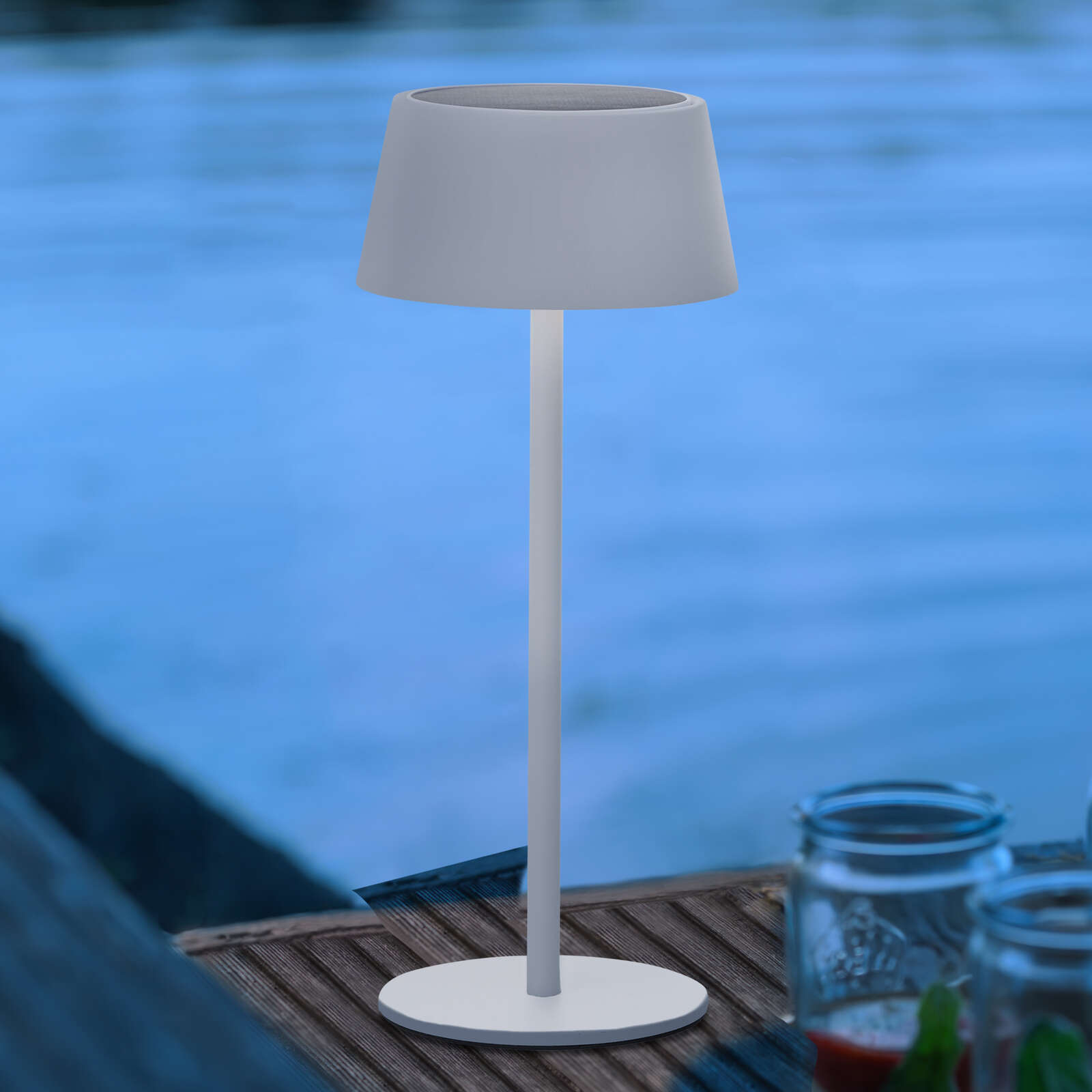             Lampada da tavolo in metallo - Outy 1 - Bianco
        
