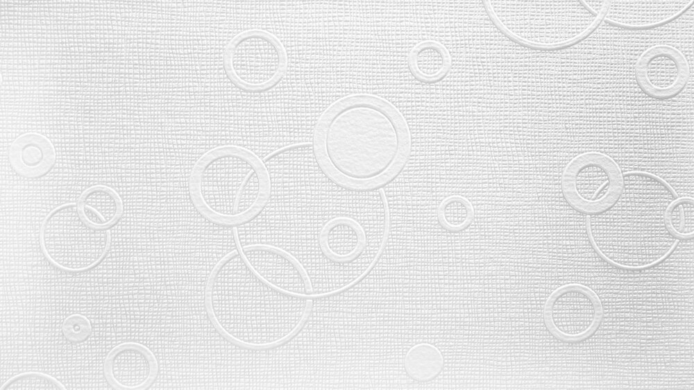             Papier peint intissé à peindre avec motifs à pois et à cercles double largeur - blanc
        