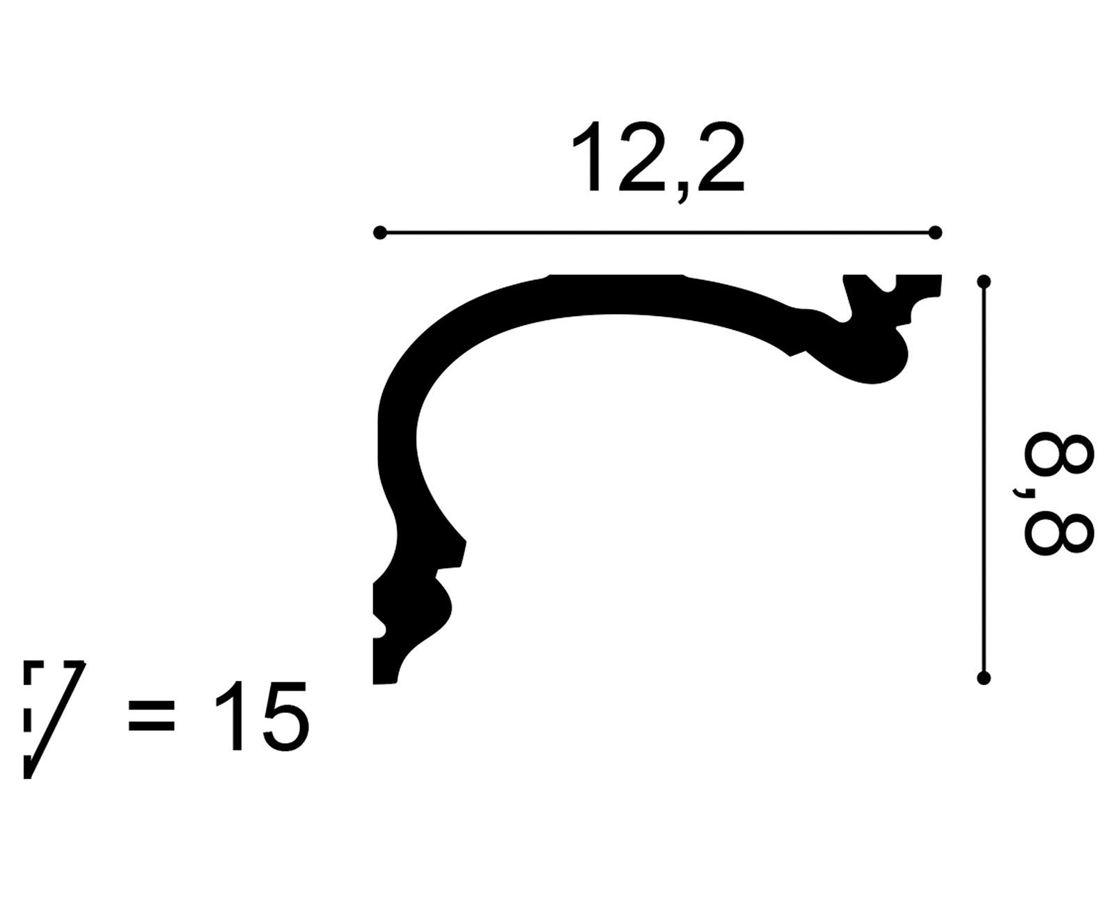             Moldura de estuco clásica Sydney - C341F
        