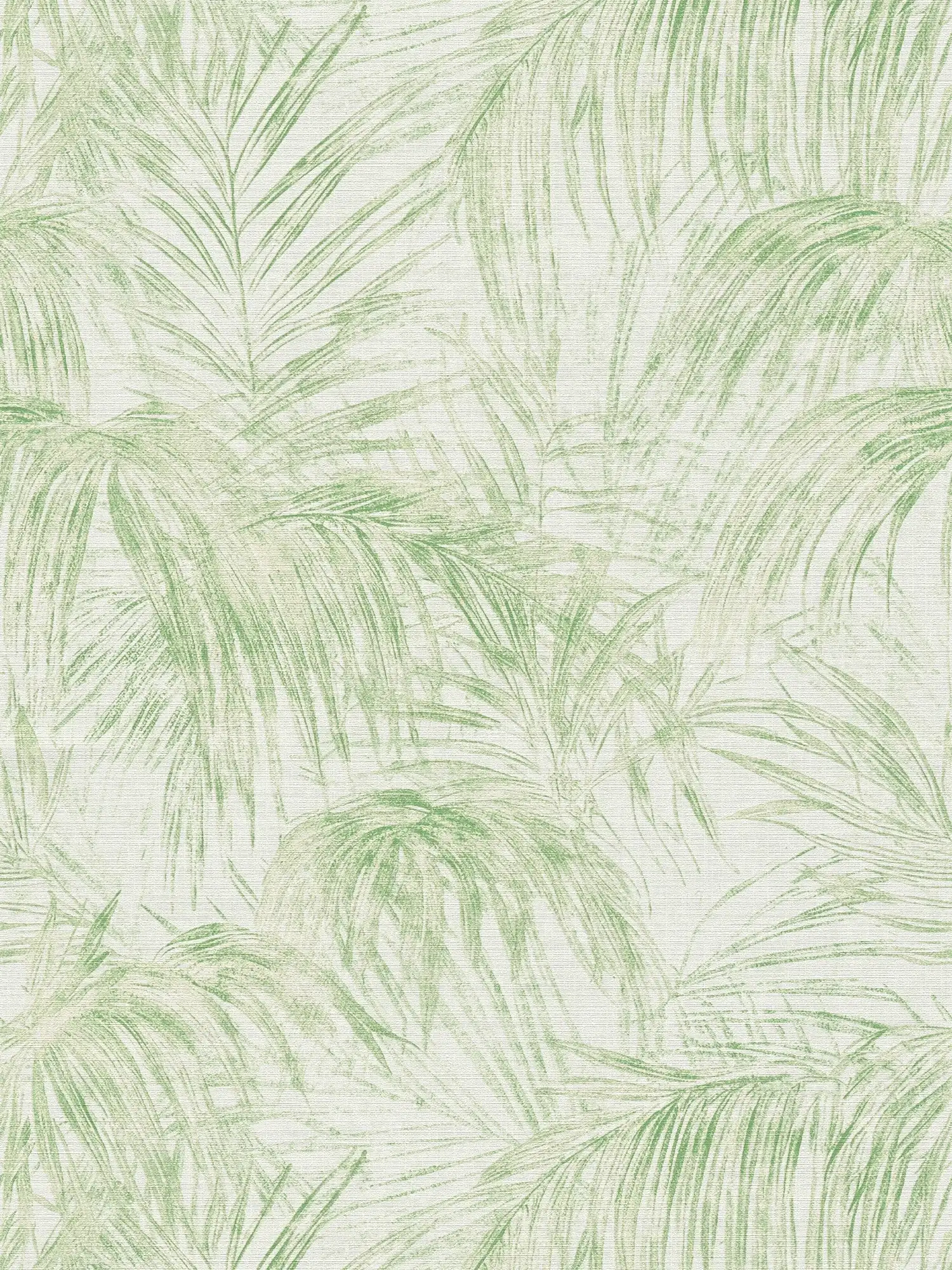 Plain vile wallpaper in a textured look, single-coloured - cream, green
