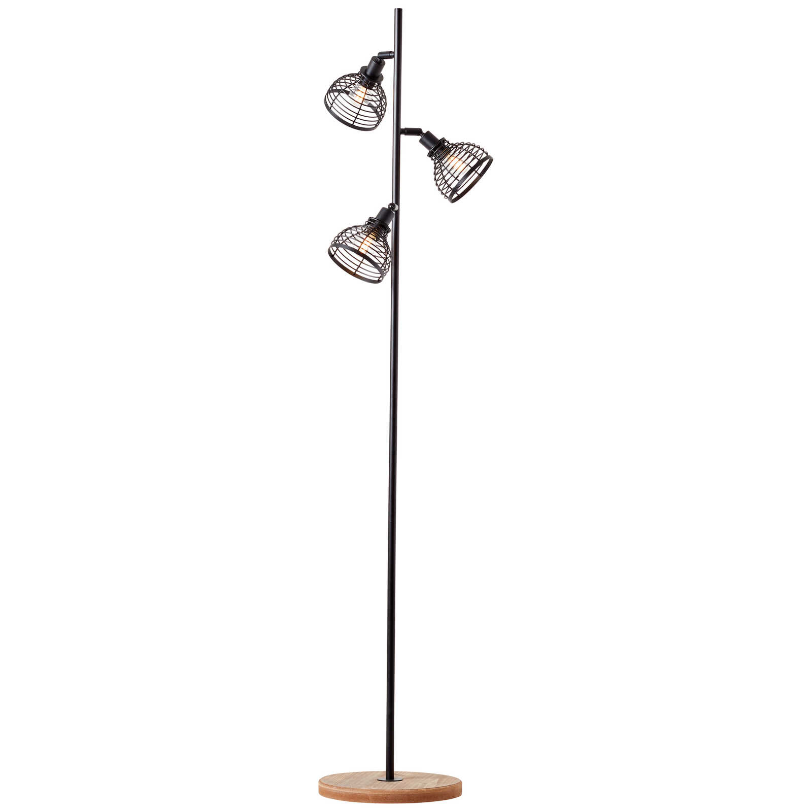            Lámpara de pie de madera - Annelie 7 - Marrón
        