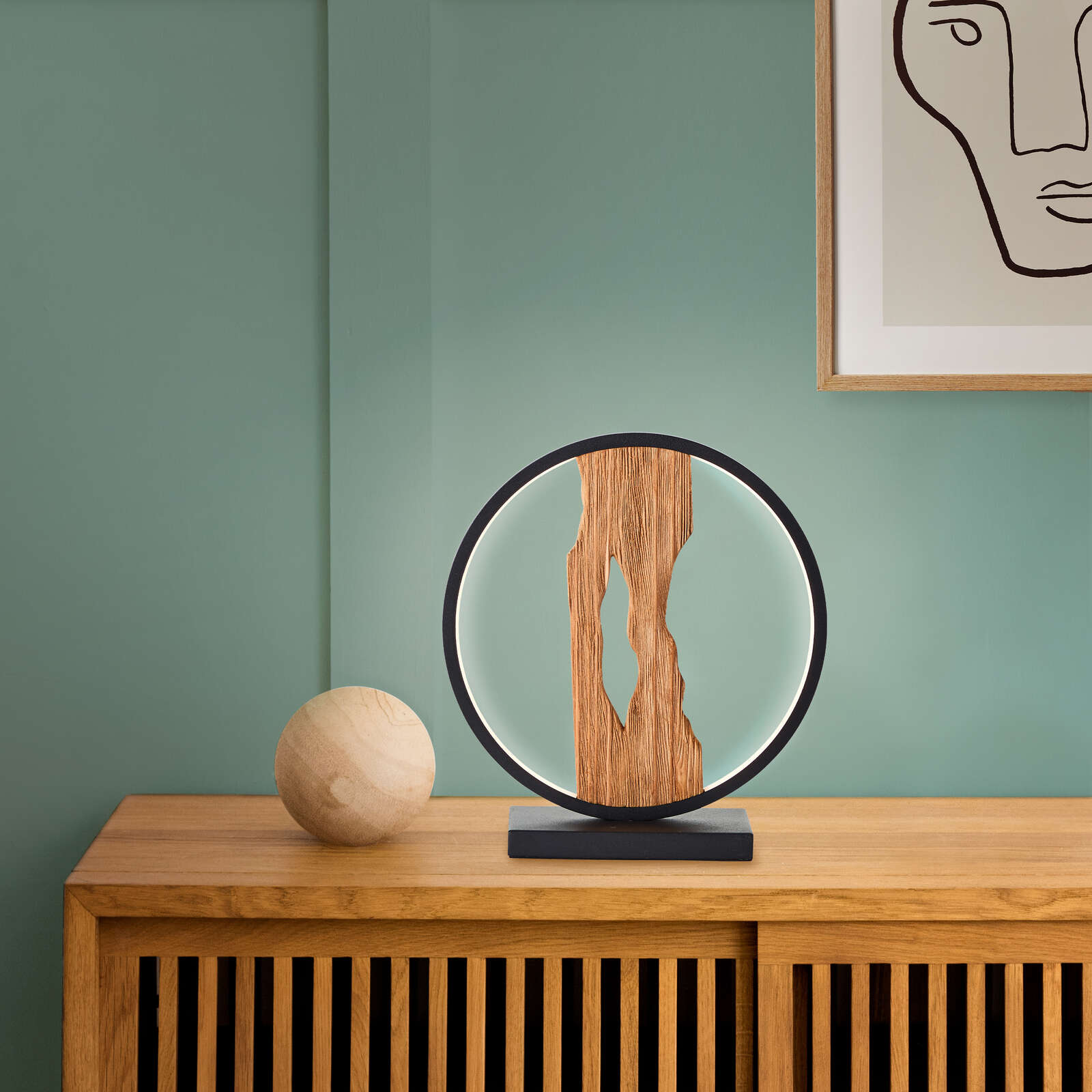             Lámpara de mesa de madera - Elea 1 - Marrón
        