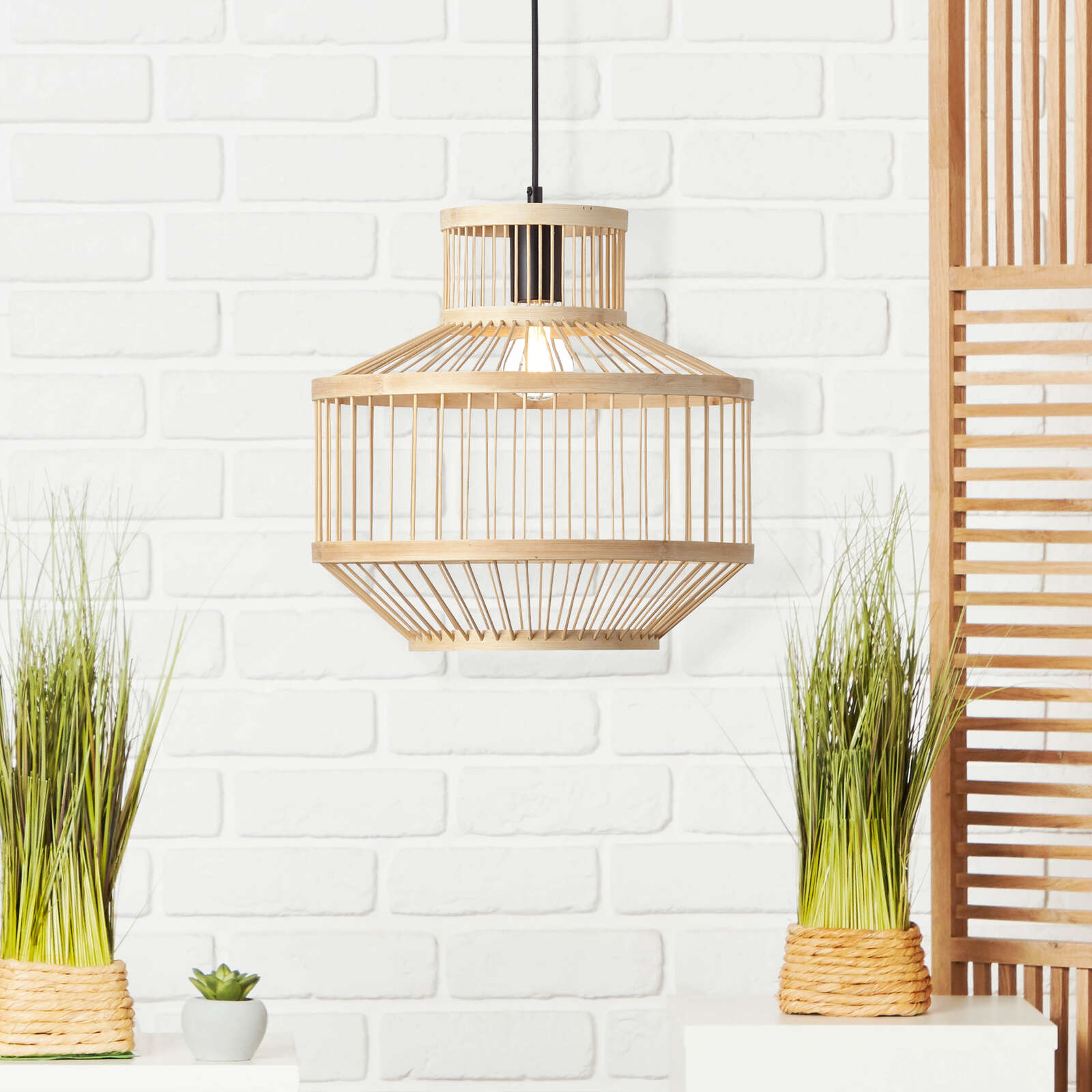             Bamboe hanglamp - Philipp - Bruin
        