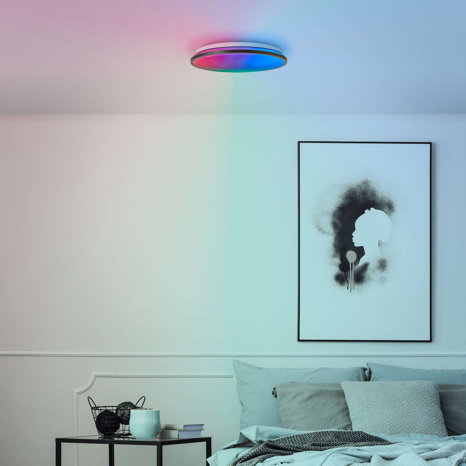             Plastic ceiling light - Iva 1 - Black
        