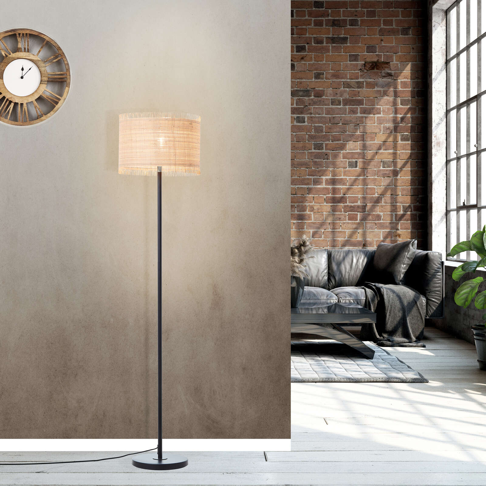             Floor lamp made of seagrass - Mateo 5 - Brown
        