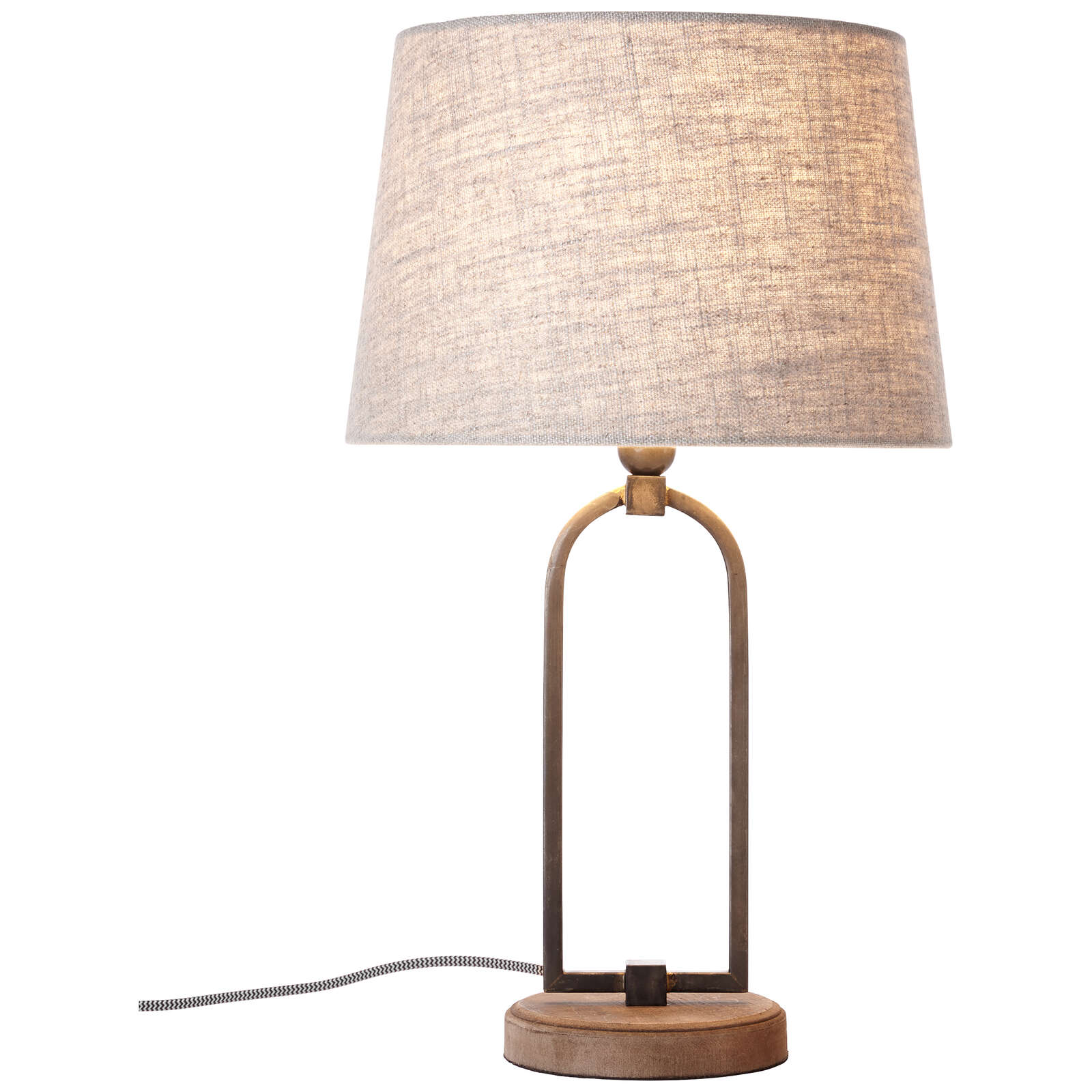             Lampe de table en textile - Ole 2 - Marron
        