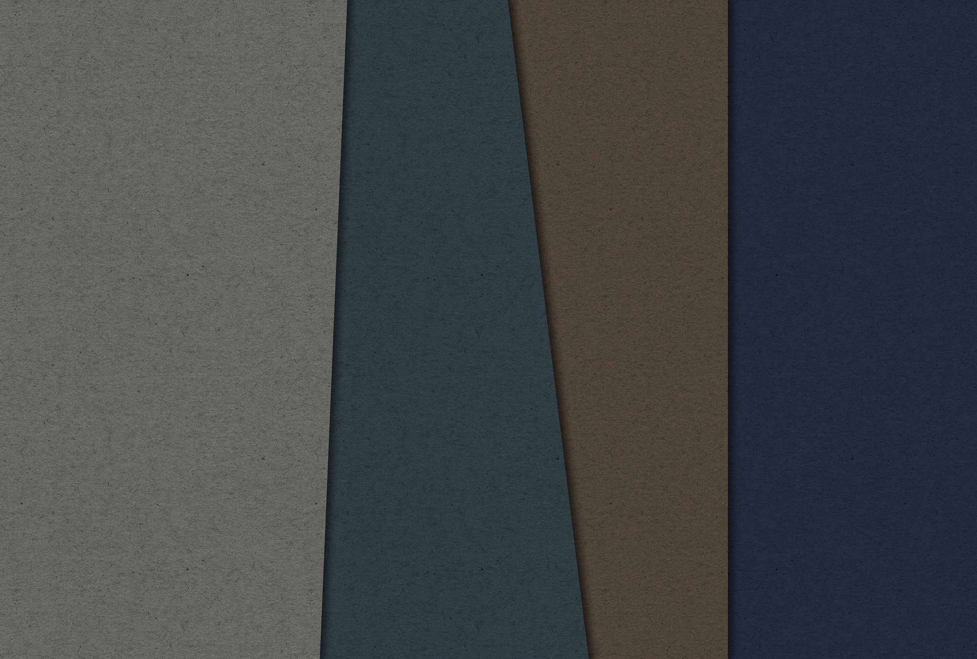            Layered Cardboard 2 - Carta da parati fotografica in struttura di cartone con campi di colore scuro - Blu, Marrone | Natura qualita consistenza in tessuto non tessuto
        