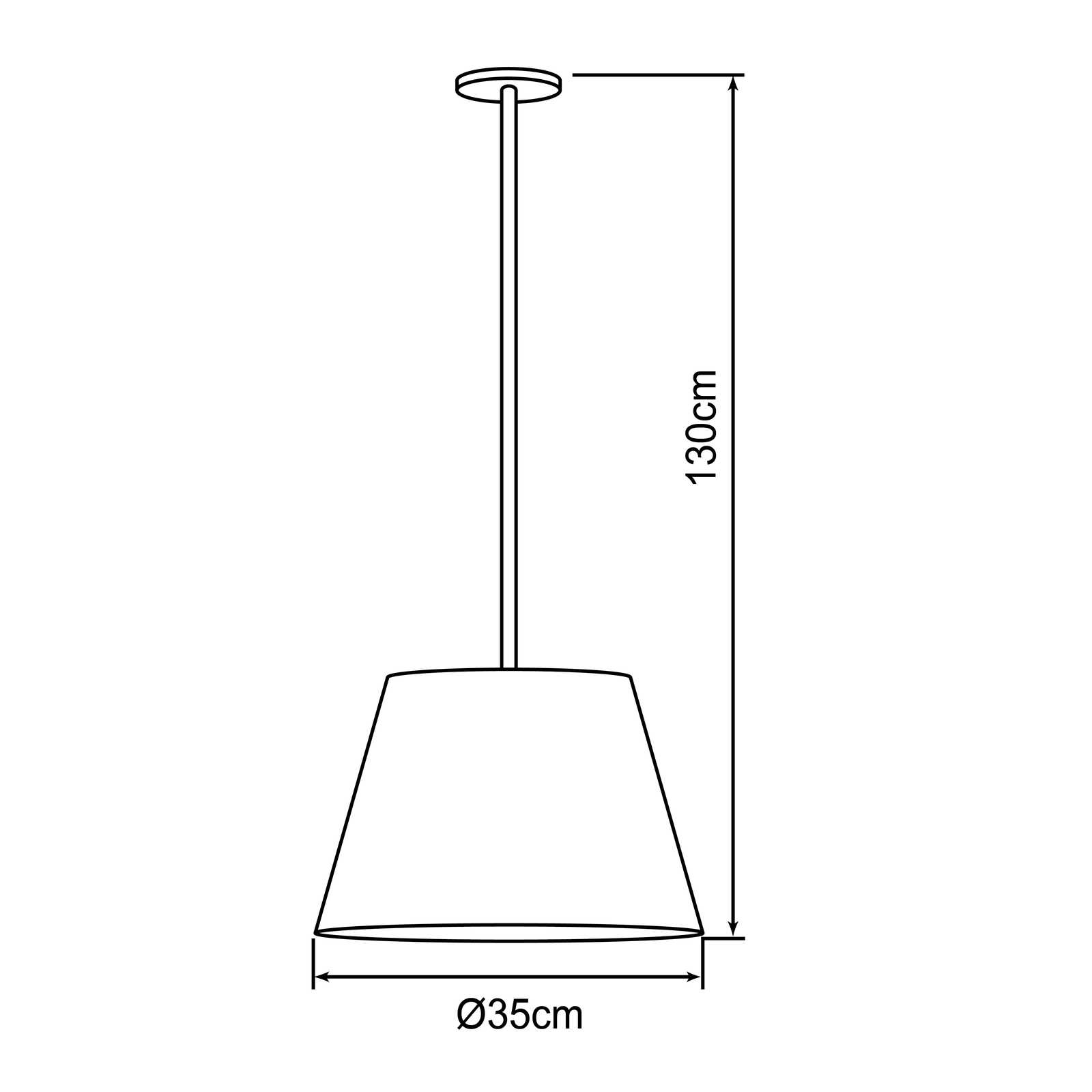             Textiel hanglamp - Milaan 2 - Bruin
        