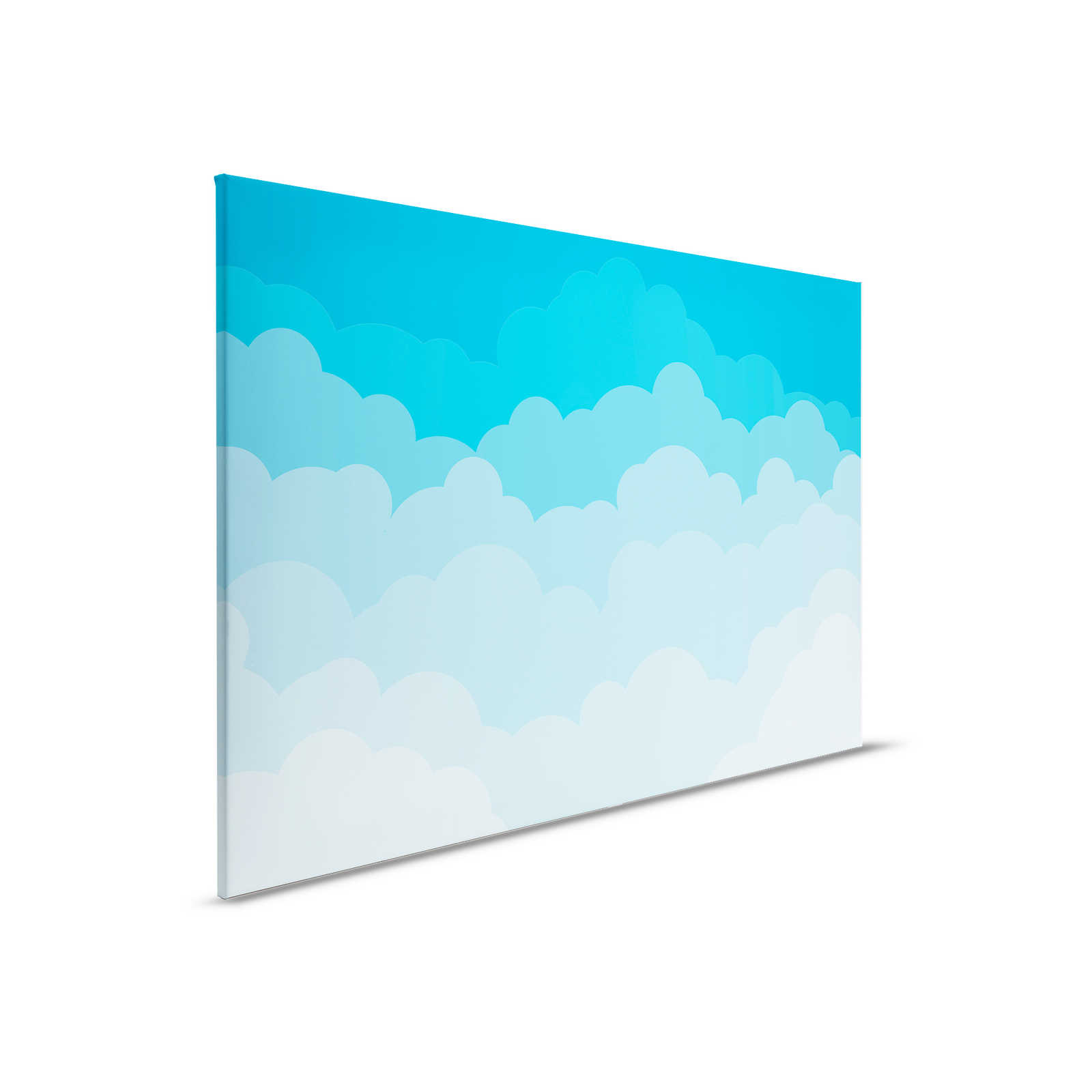             Canvas Lucht met wolken in stripstijl - 90 cm x 60 cm
        