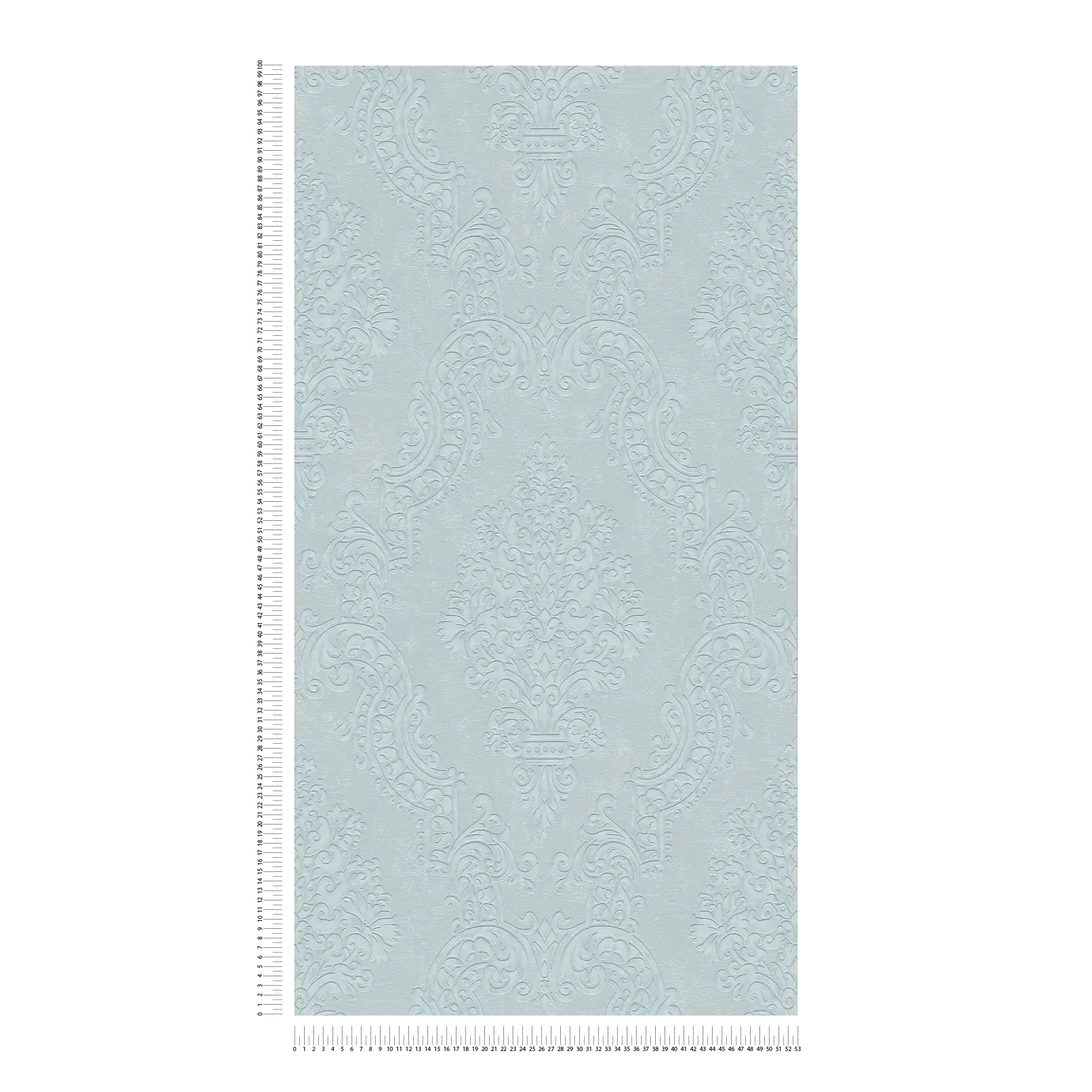             Vintage papier peint intissé design baroque avec effet scintillant - gris, argenté
        